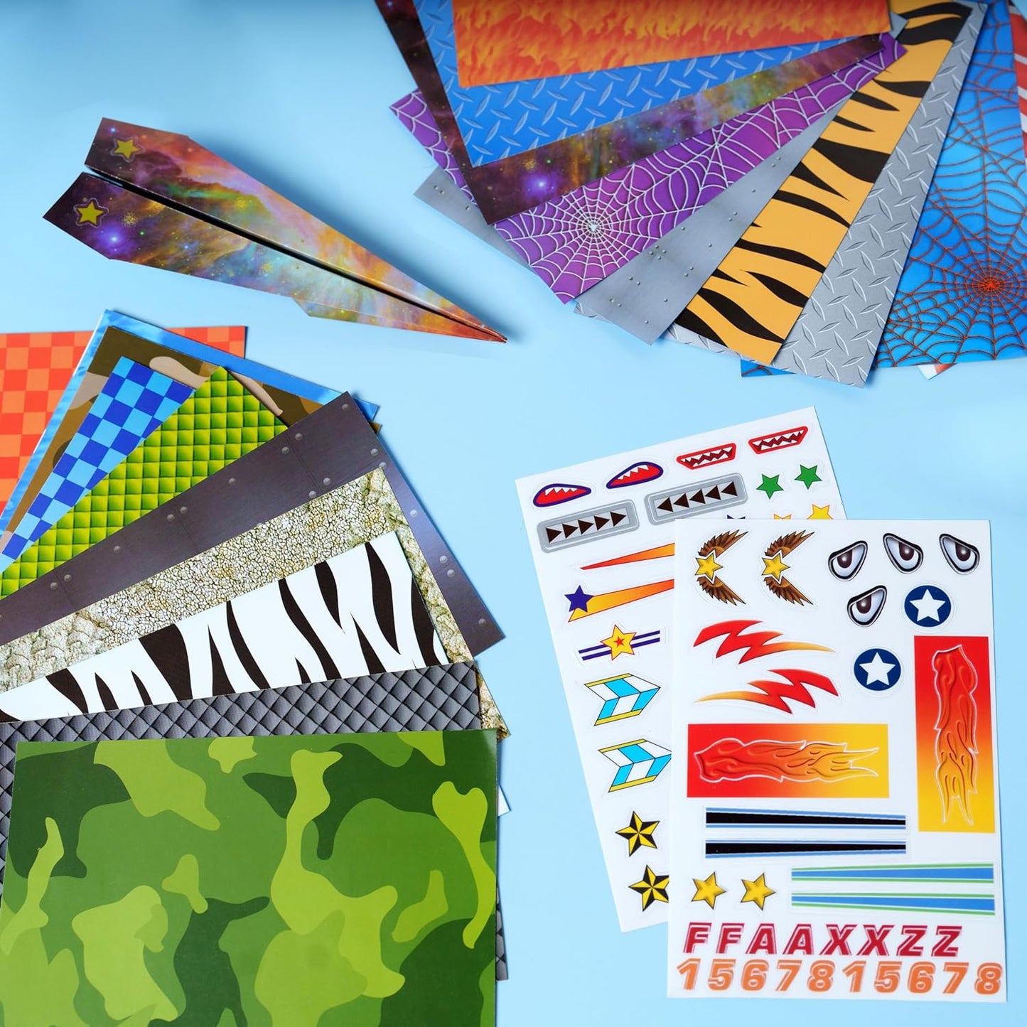Creativity for Kids Paper Airplane Squadron - Create 20 Paper Airplanes, Mini Craft Kit for Boys, Easter Basket Stuffers and Gift for Boys, Kids Activities (Ages 6+)