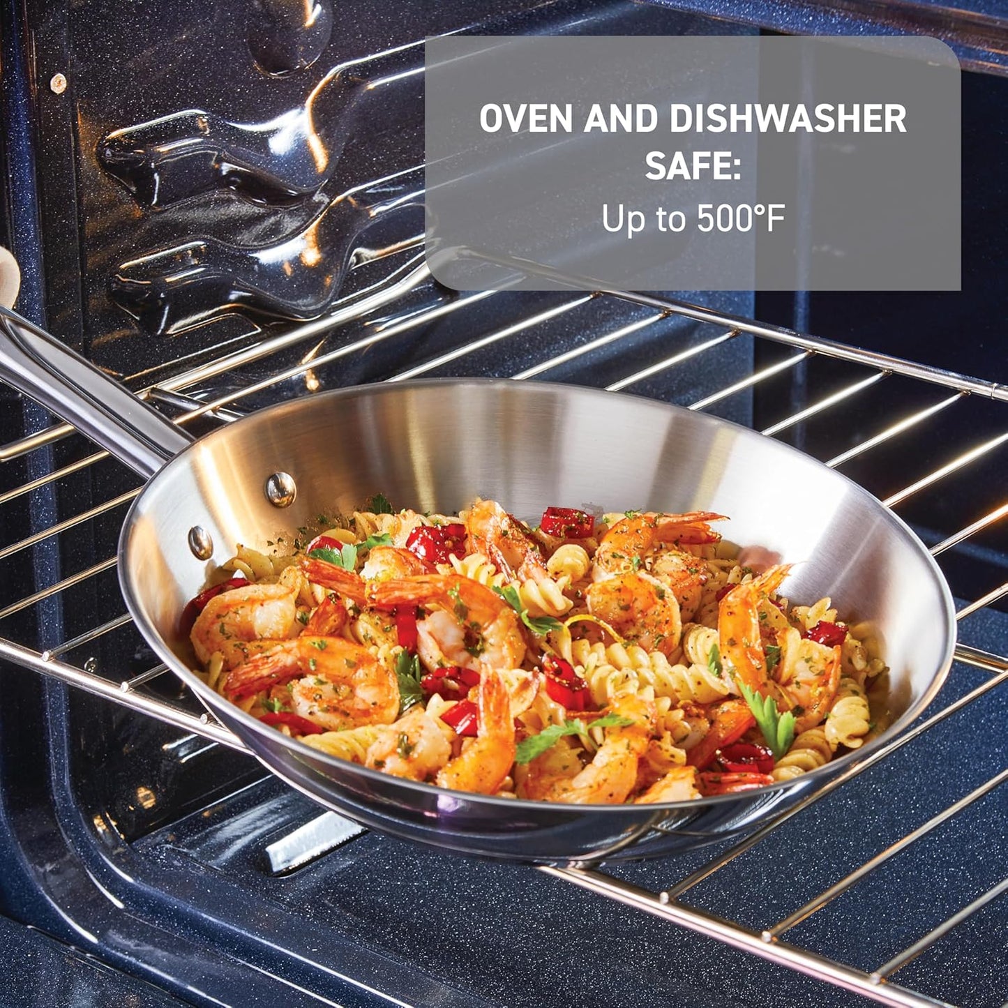 T-fal Gourmet Stainless Steel Cookware Set: 20-Piece Kitchen Essentials, Induction Compatible, Dishwasher Safe, Oven Safe to 500F, Durable Pots and Pans with Steamer for Versatile Cooking