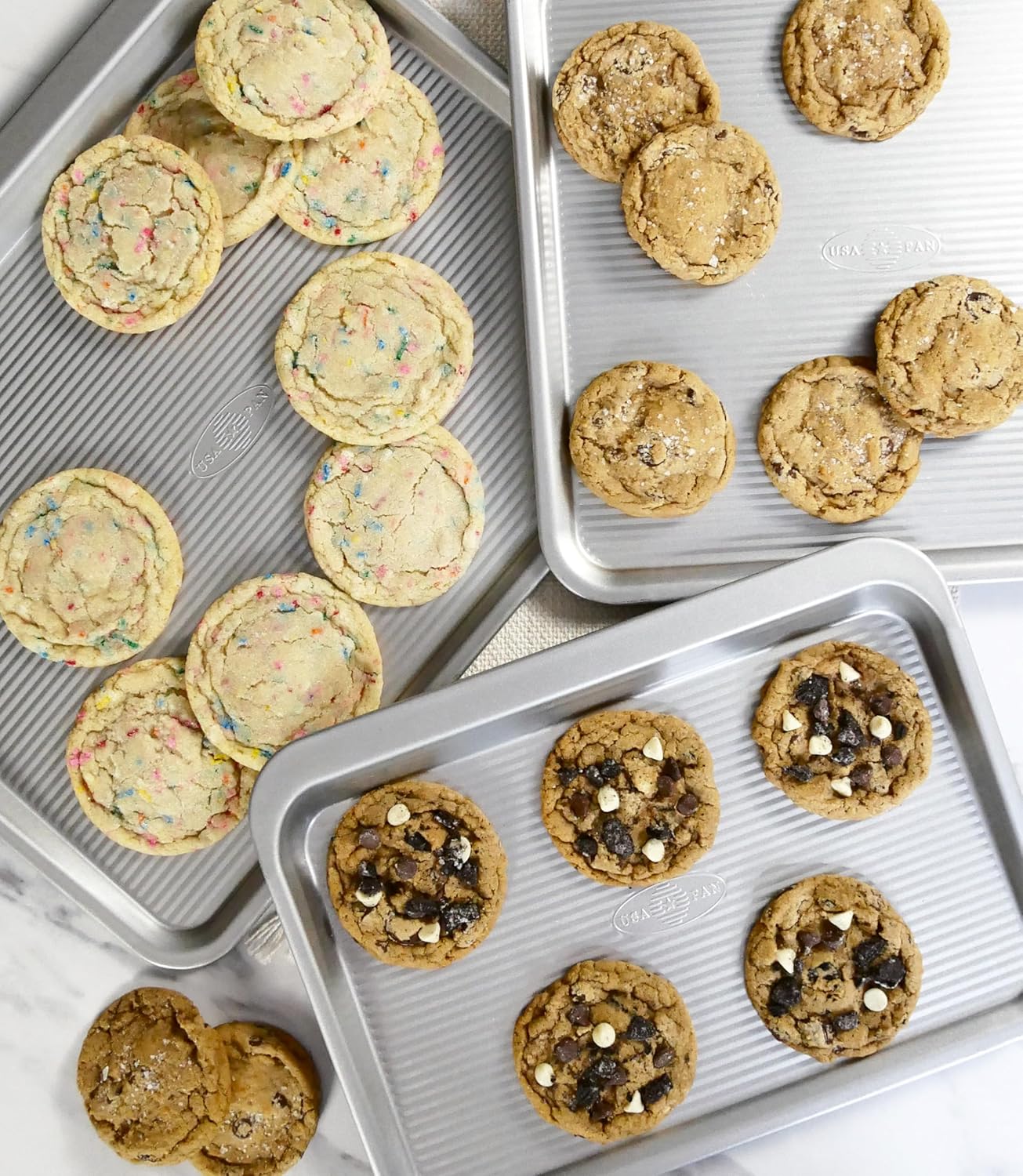 USA Pan Bakeware Easy Slide Non Stick Cookie Sheet Pan, Medium