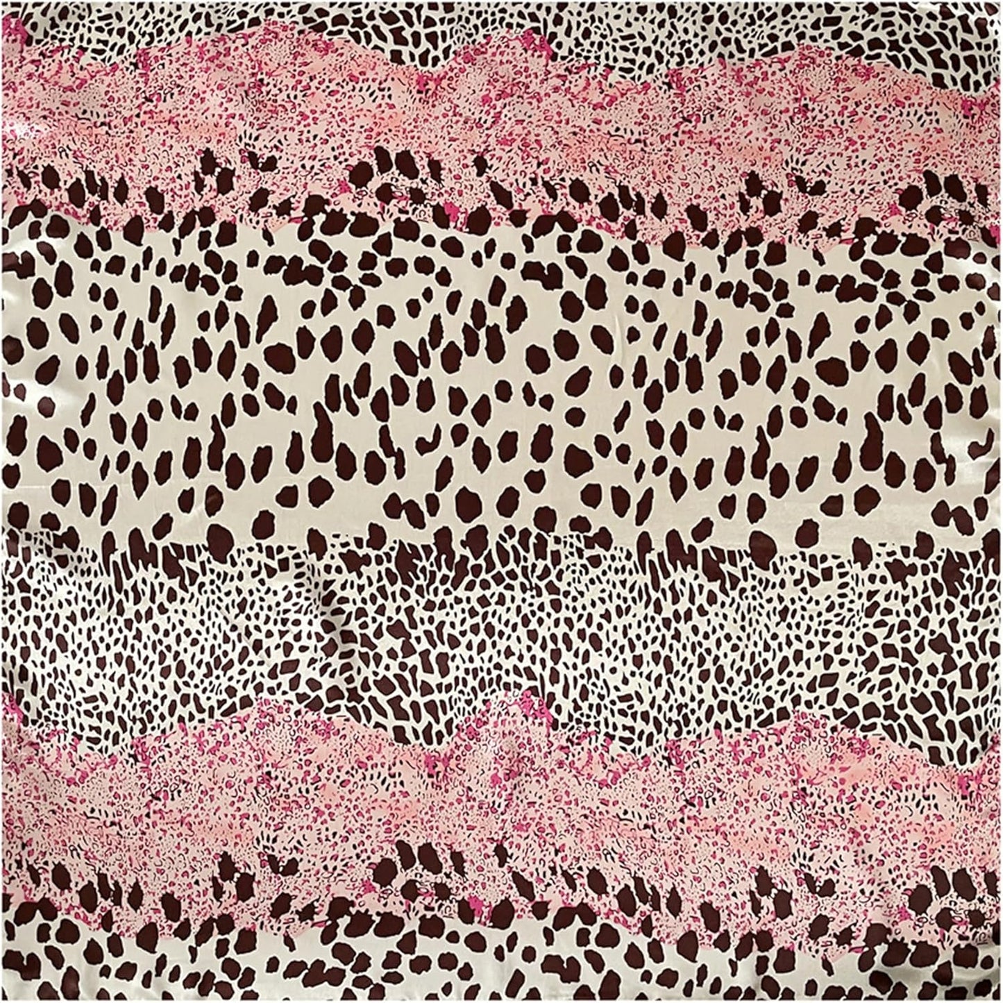 Women's Silky Satin Large Head Scarf Leopard/Paisley Neck Scarves Square Hair Wrapping Sleeping Bandana 35in