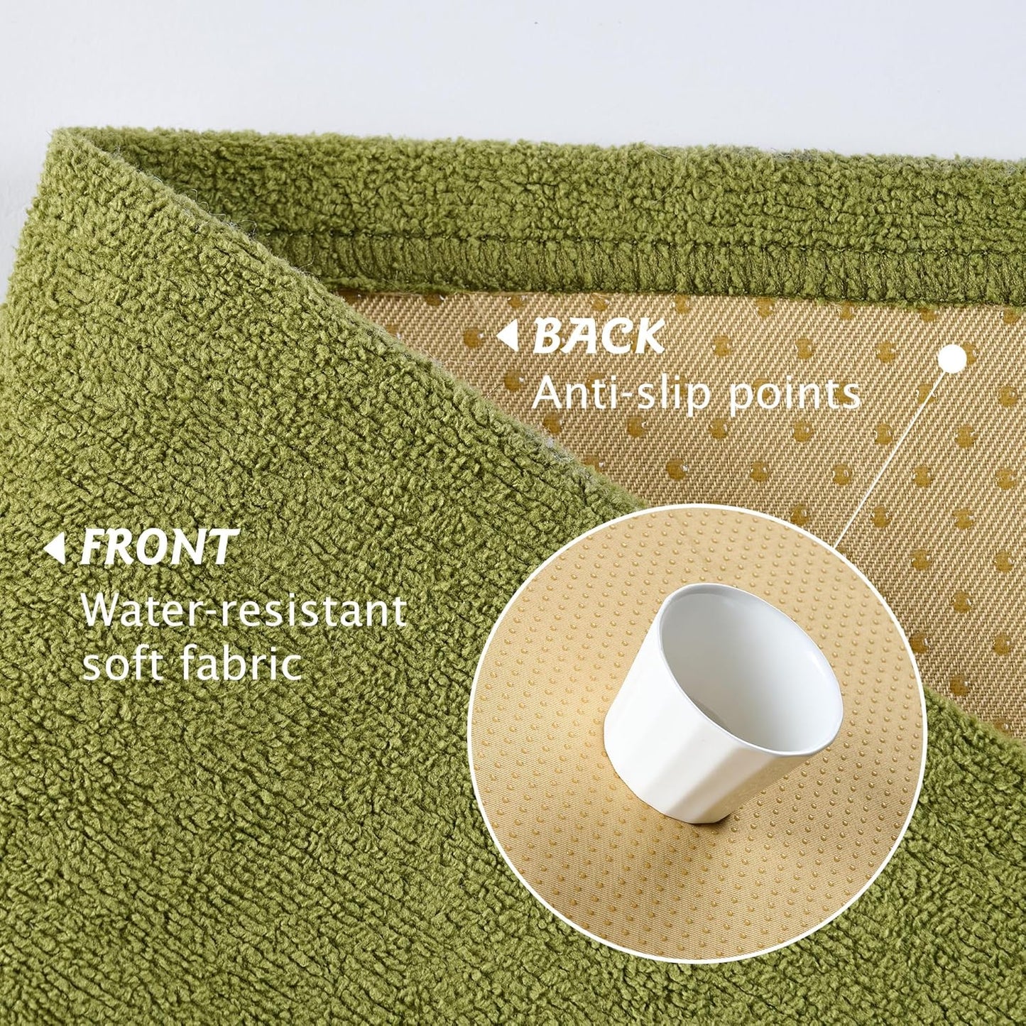 PuTian 100% Waterproof Couch Cover for Dogs - Anti-Scratch Washable Non Slip 2 Cushion Cover Blanket for L Shaped Sectional Recliner Sofa Slipcover for Pet Cats Kids, 71X134 in Boho Green-Waterproof