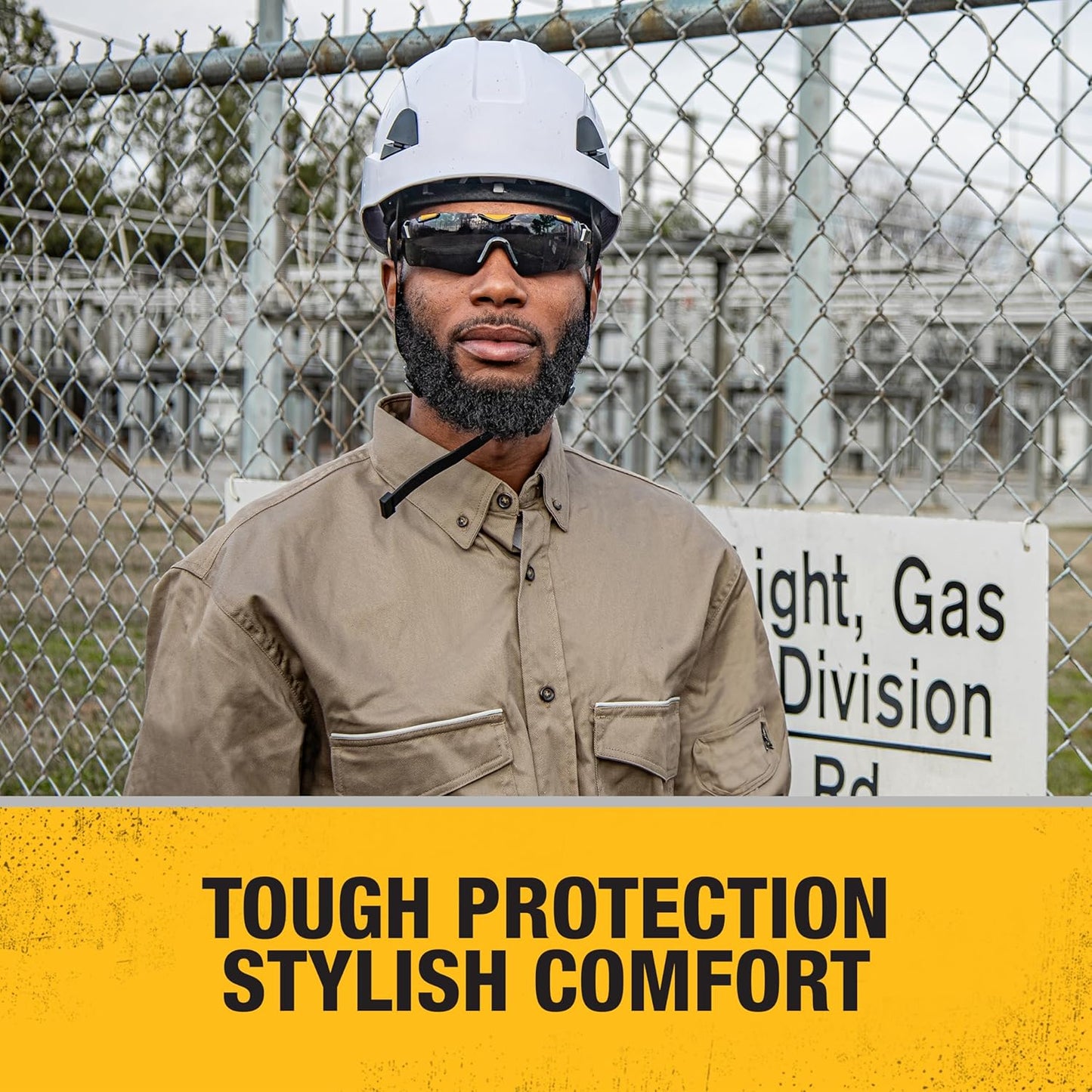 DEWALT DPG110 Chisel Unisex Trim-Fit Half Frame Protective Eyewear, Black Frame Clear Lens