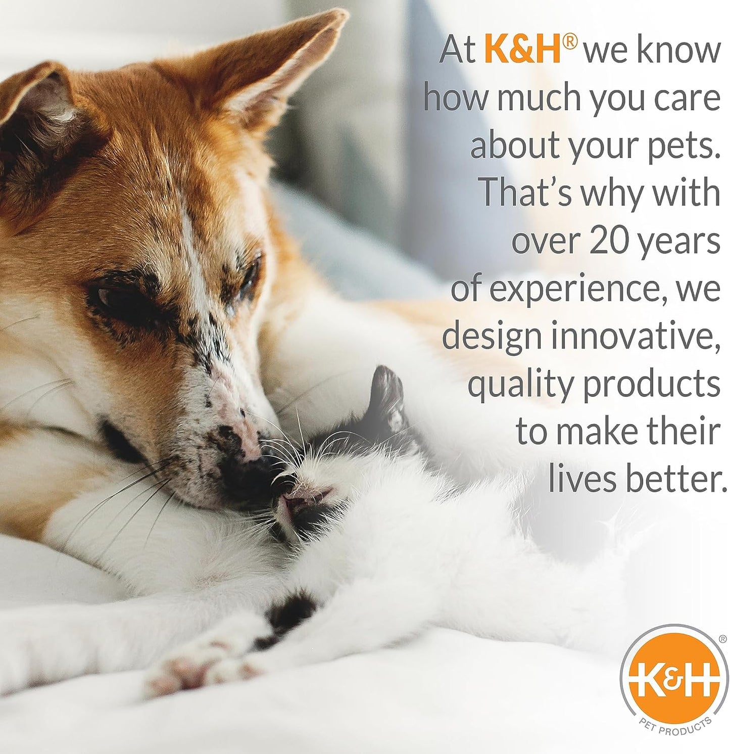 K&H Pet Products Self-Warming Hut Cat Cave Bed, Super-Soft Self-Heating Covered Cat Tent Bed, No Electric Needed to Keep Pets Warm, Also for Small Dogs, Machine Washable - Small 19 X 18in Gray