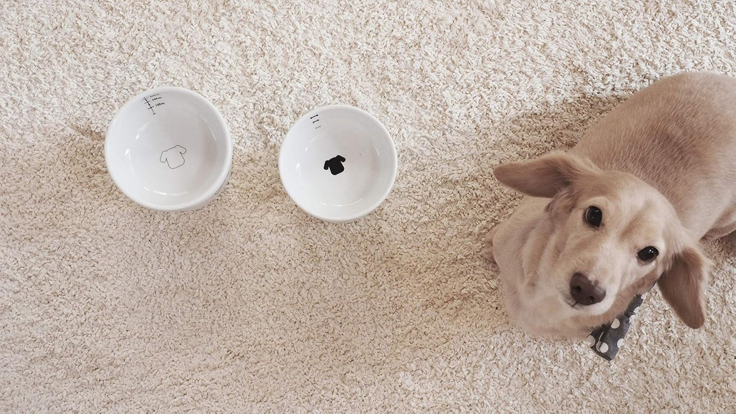 Necoichi Raised Dog Water Bowl, Elevated, for dogs and cats, pets feeding feeder Non-slip for small dogs Dishwasher and Microwave Safe, No.1 Seller in Japan! (Dog, Water Bowl)