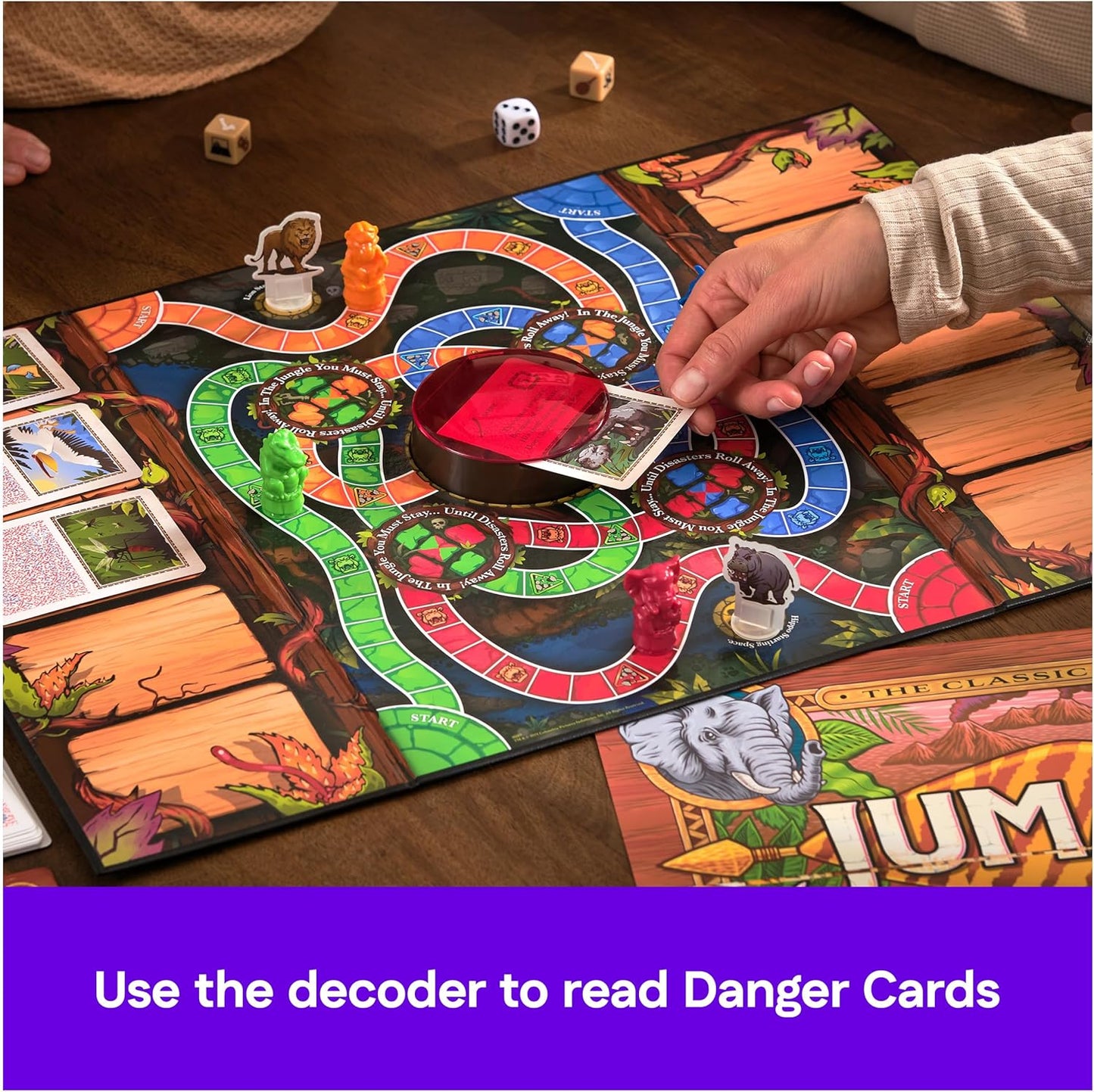 Spin Master Games, Jumanji 30th Anniversary Edition, The Classic Thrilling Adventure Family Board Game Based on the Action-Comedy Movie, Updated Jungle Challenges, 2-4 Players, for Ages 6 & Up