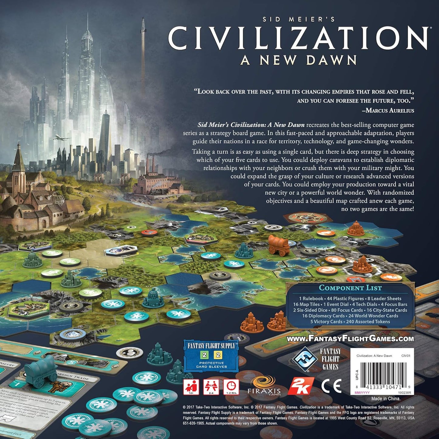 Asmodee Sid Meier's Civilization: A New Dawn Board Game - Rewrite History Your Way! Strategy Game for Kids & Adults , Ages 14+, 2-4 Players, 1-2 Hour Playtime