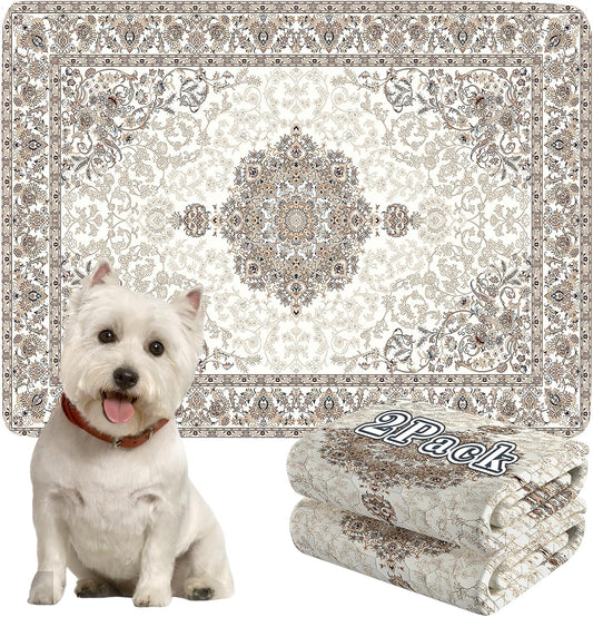 Washable Pee Pads for Dogs, 2 Pack Reusable Puppy Training Pads. 36''x48'' Super Absorbent Dog Rugs, Non-Slip and Leakproof Pee Mat for Dogs, Whelping Pads for Crates and Floors