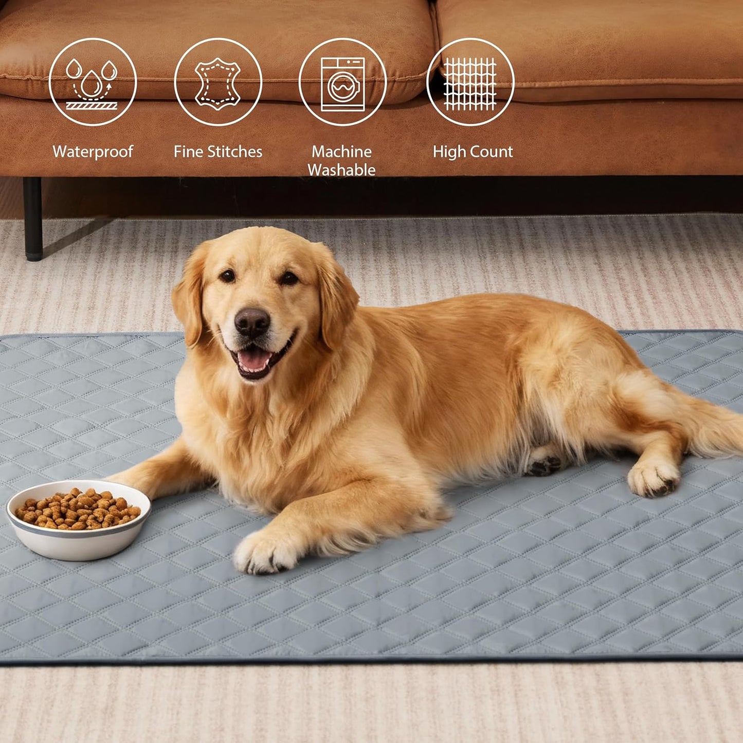 Eterish Reusable Washable Pee Pads for Dogs Small/Large/Extra Large 18'' x 24'' 2 Pack, Absorbent Pet Puppy Dog Training Pads Non-Slip, Waterproof Whelping Potty Pads for Dogs Leak-Proof