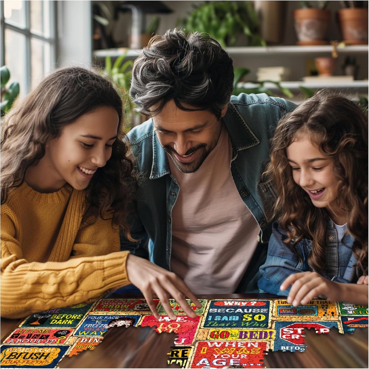 White Mountain 1000 Piece Jigsaw Puzzle Nostalgic Quotes Collage Puzzles with Large Pieces for Adults and Family 24"x30" - Things Parents Say