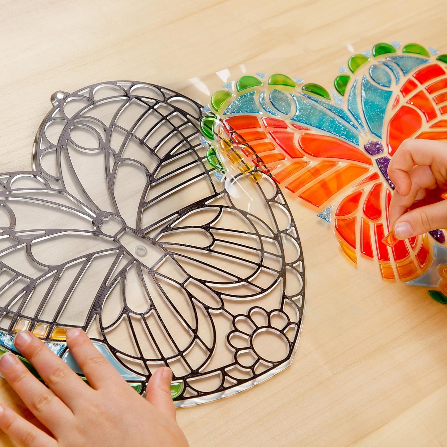Melissa & Doug Stained Glass Made Easy Activity Kit: Butterfly - 140+ Stickers