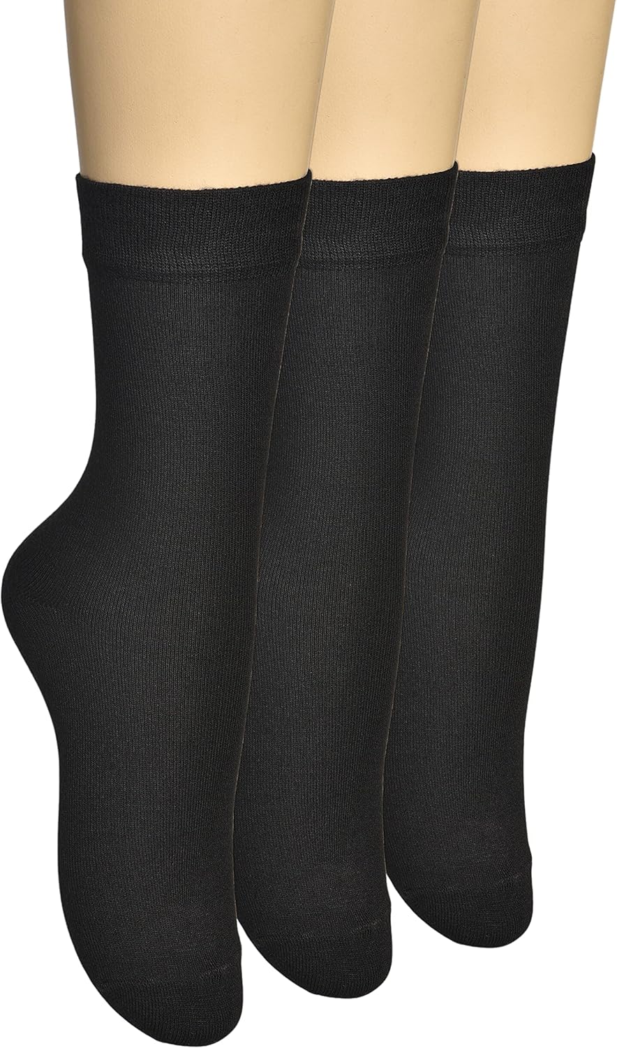 Women's Thin Rayon Dress Socks - Casual Color Crew Socks, Comfort Seam