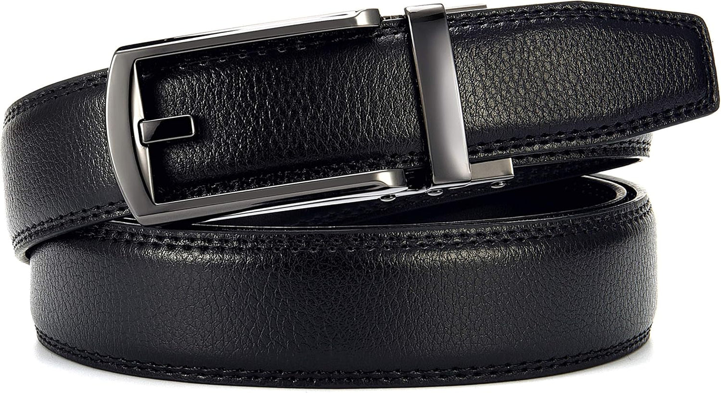 CHAOREN Mens Dress Belt - Ratchet Belt Leather 1 1/4" Comfort Click - Perfect Companion to Mens Dress Shoes