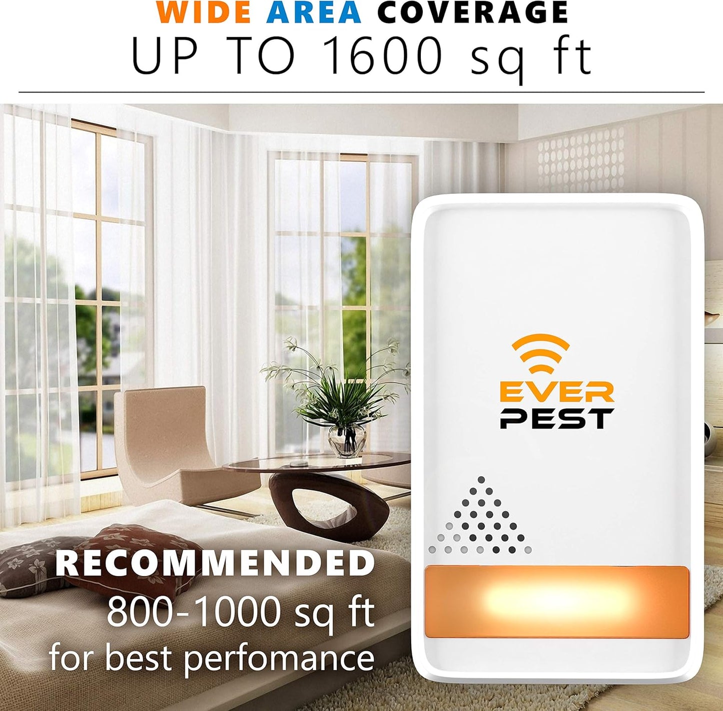 Ultrasonic Pest Control Repeller Plug in 2 Pack Repellent - Get Rid of Mosquito, Mice, Cockroach Spider Bed Bug Squirrel Fly Wasp Ant Mice Indoor, Outdoor, Patio Home Roach Infestation