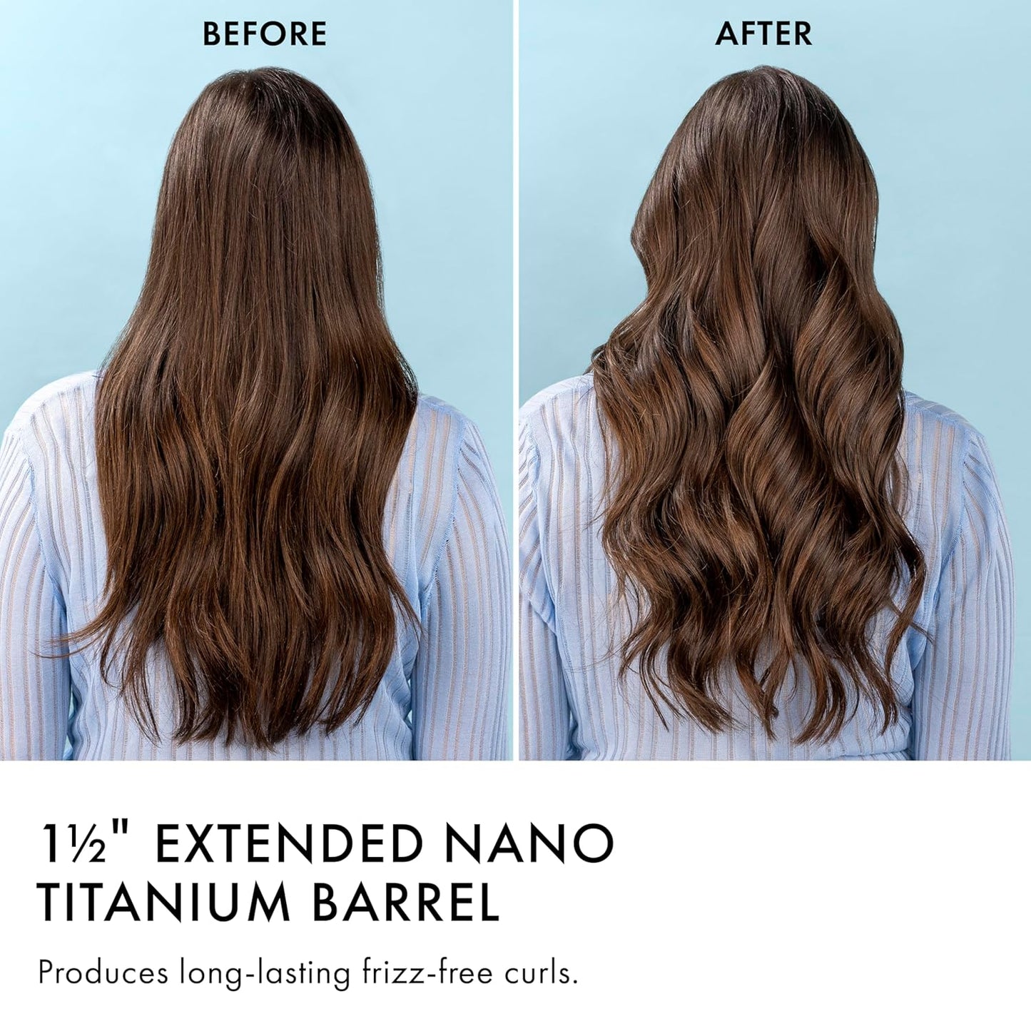 Nano Titanium Professional Curling Iron with Extended/Long Barrel Perfect for Longer Hair