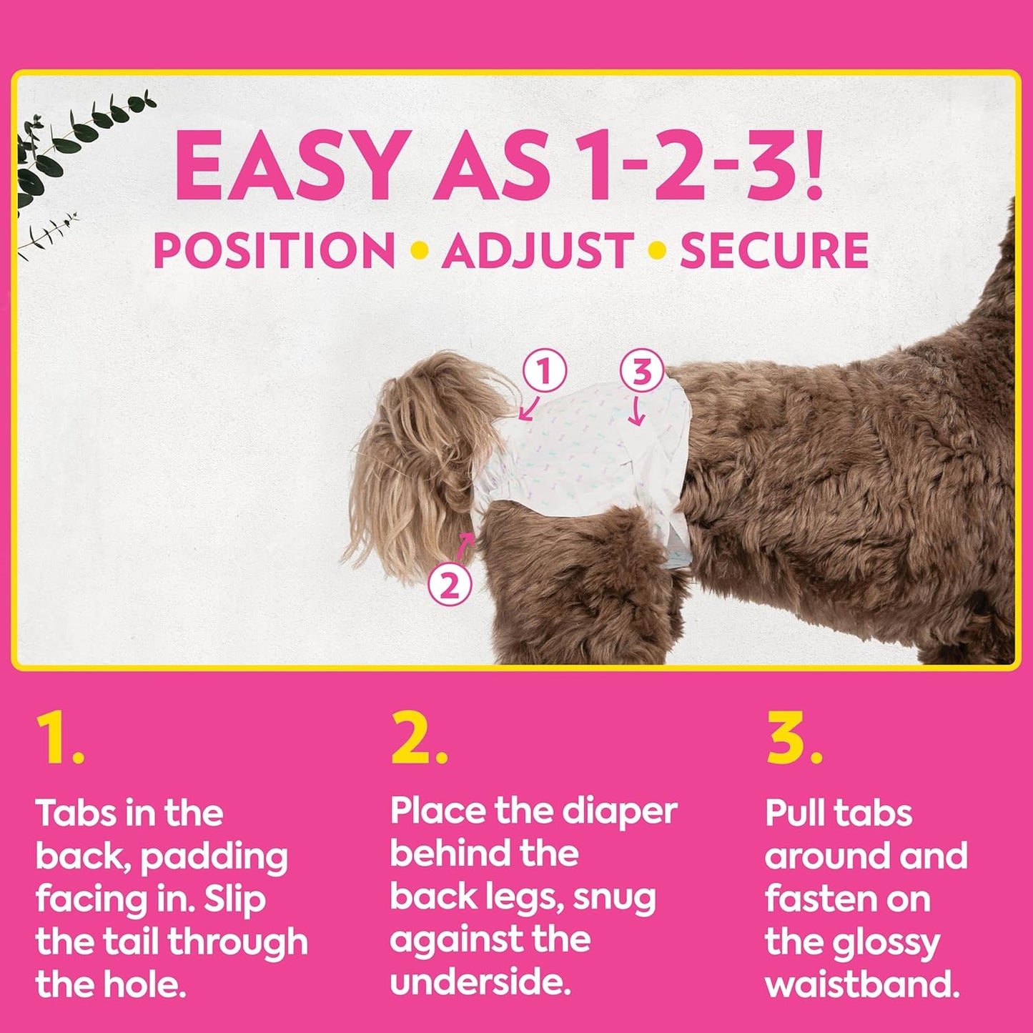 Out! PetCare Disposable Dog Diapers Female, Potty Training, Dog Diapers, Female Doggie in Heat, Puppy Training, Incontinence, Puppy Essentials 9”-14” Waist (Toy, 32ct)