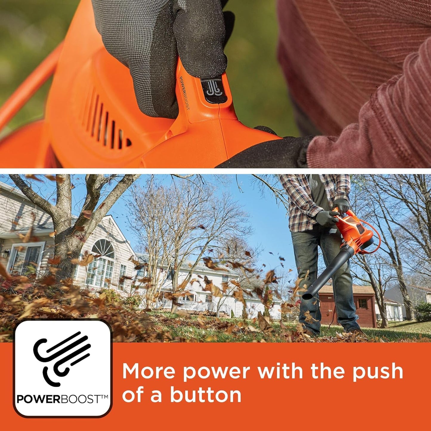 BLACK+DECKER Leaf Blower, Leaf Vacuum and Mulcher 3 in 1, Backpack Blowers for Lawn Care,250 mph Airflow, 400 cfm Delivery Power, Reusable Bag Included, Corded (BEBL7000)