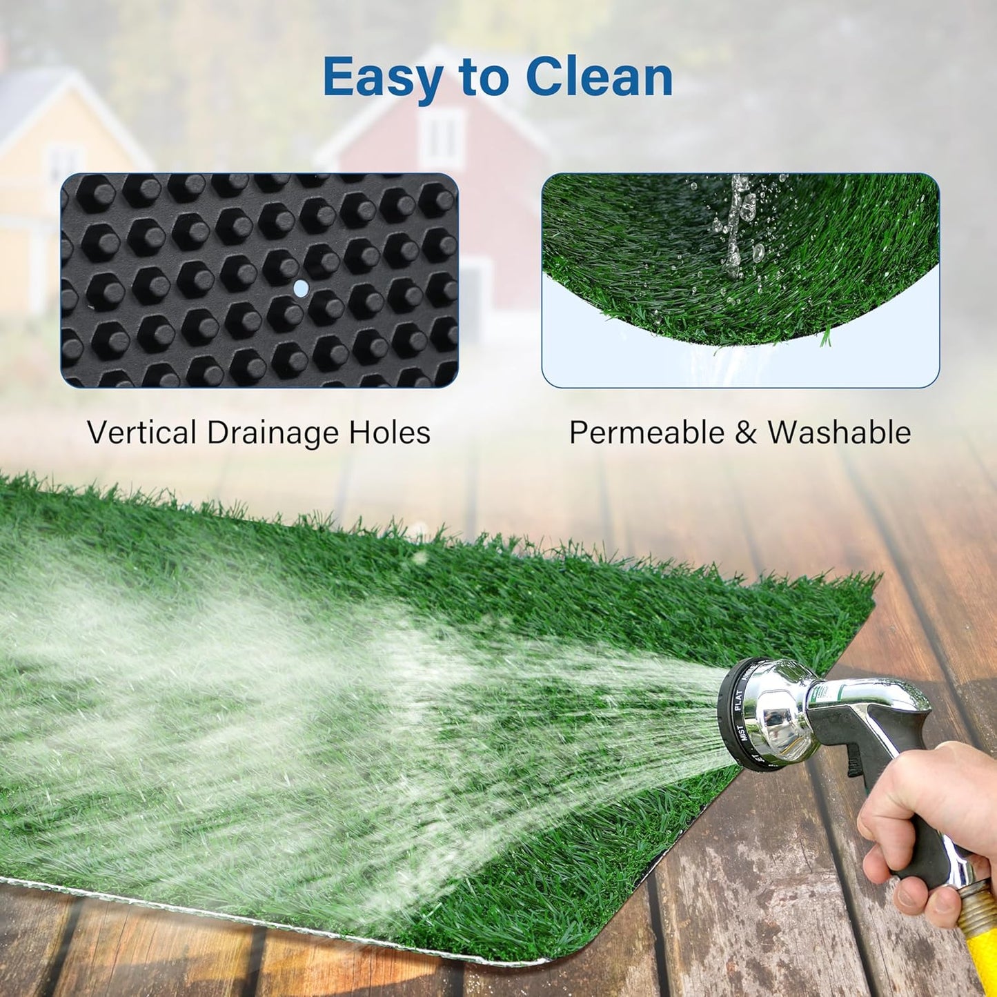 Artificial Grass for Dog Potty – 16 x 20 inch,Dog Litter Box with Grass Strong Absorbency Grass Pad with Tray,Potty Training Pad，2 Pack