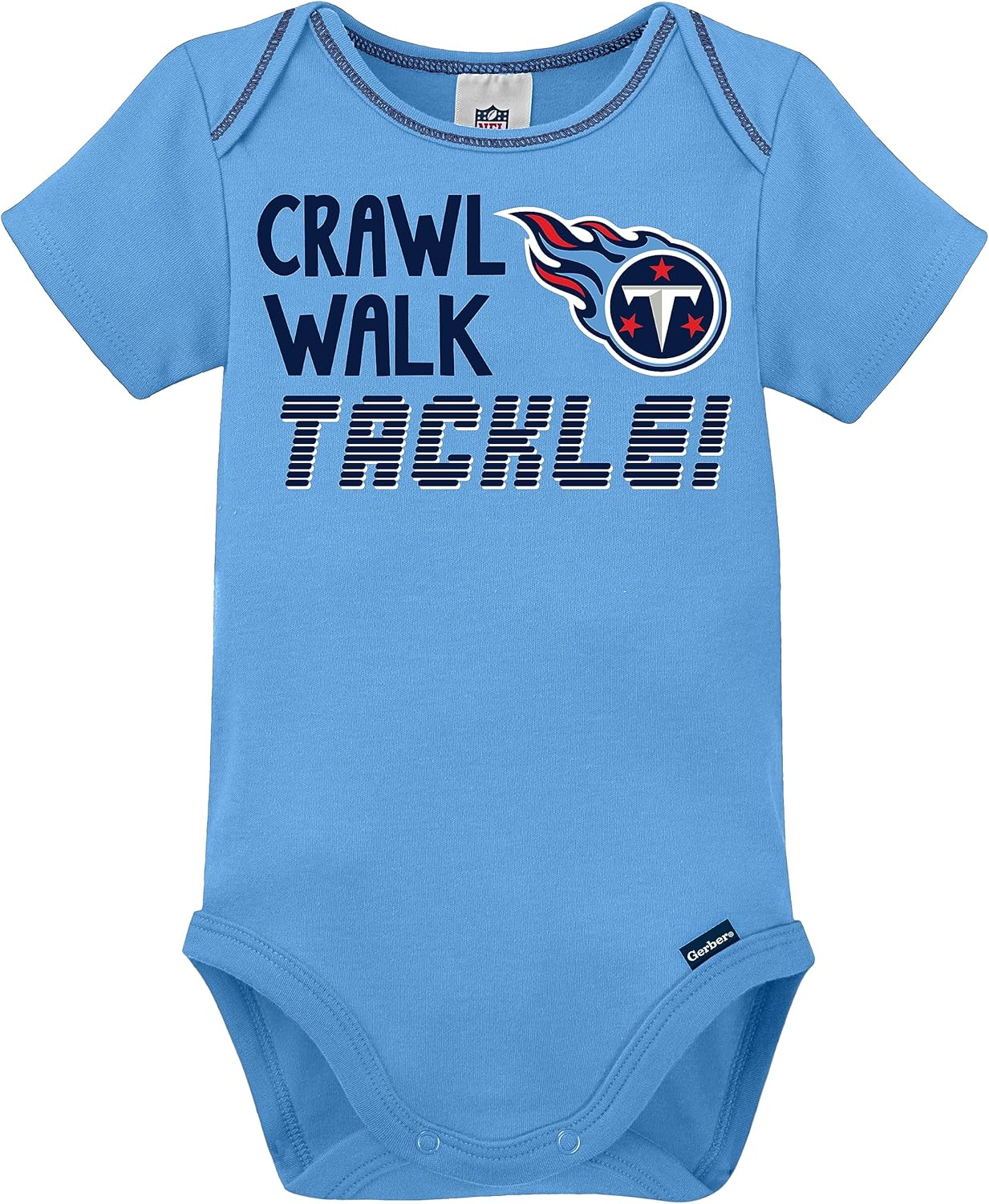 Gerber NFL Unisex-Baby NFL Team 3 Pack Short Sleeve Onesie Bodysuit
