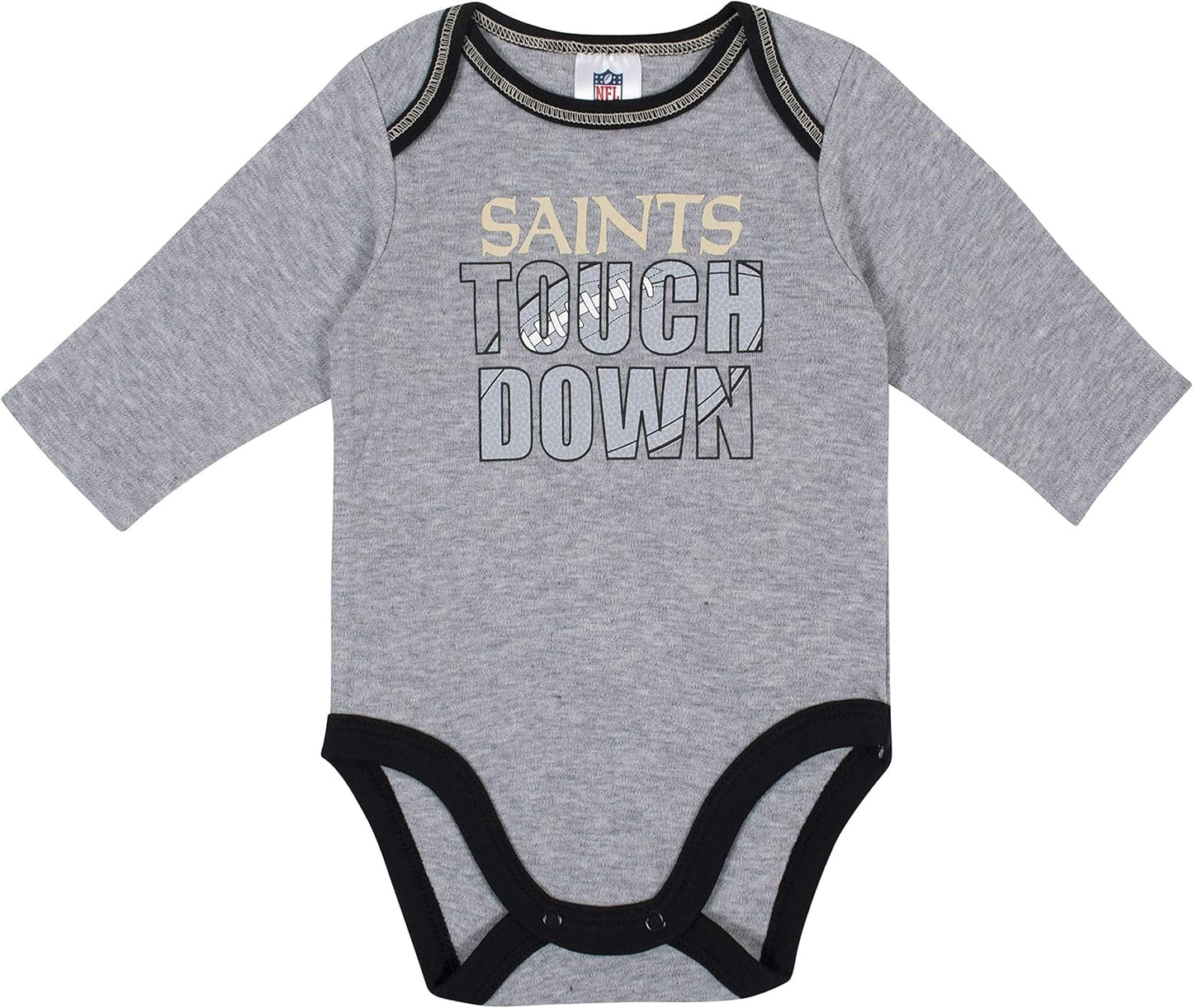 Gerber NFL unisex-baby Nfl Team 2 Pack Long Sleeve Onesie Bodysuit