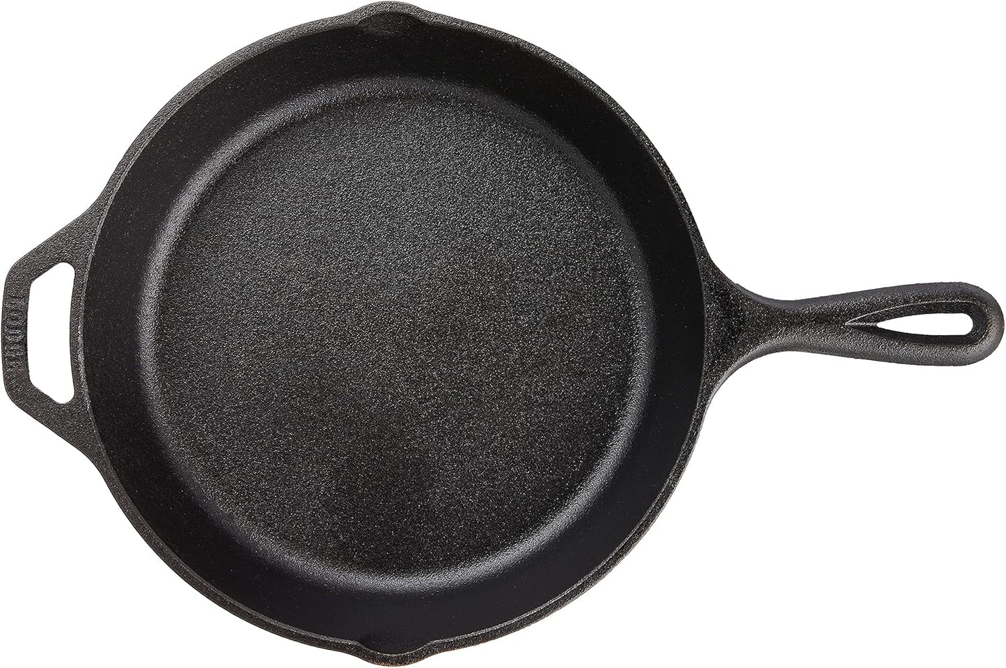Lodge 8 Inch Pre-Seasoned Cast Iron Stamped Skillet - Signature Teardrop Handle - Use in the Oven, on the Stove, on the Grill, or Over a Campfire - Deer