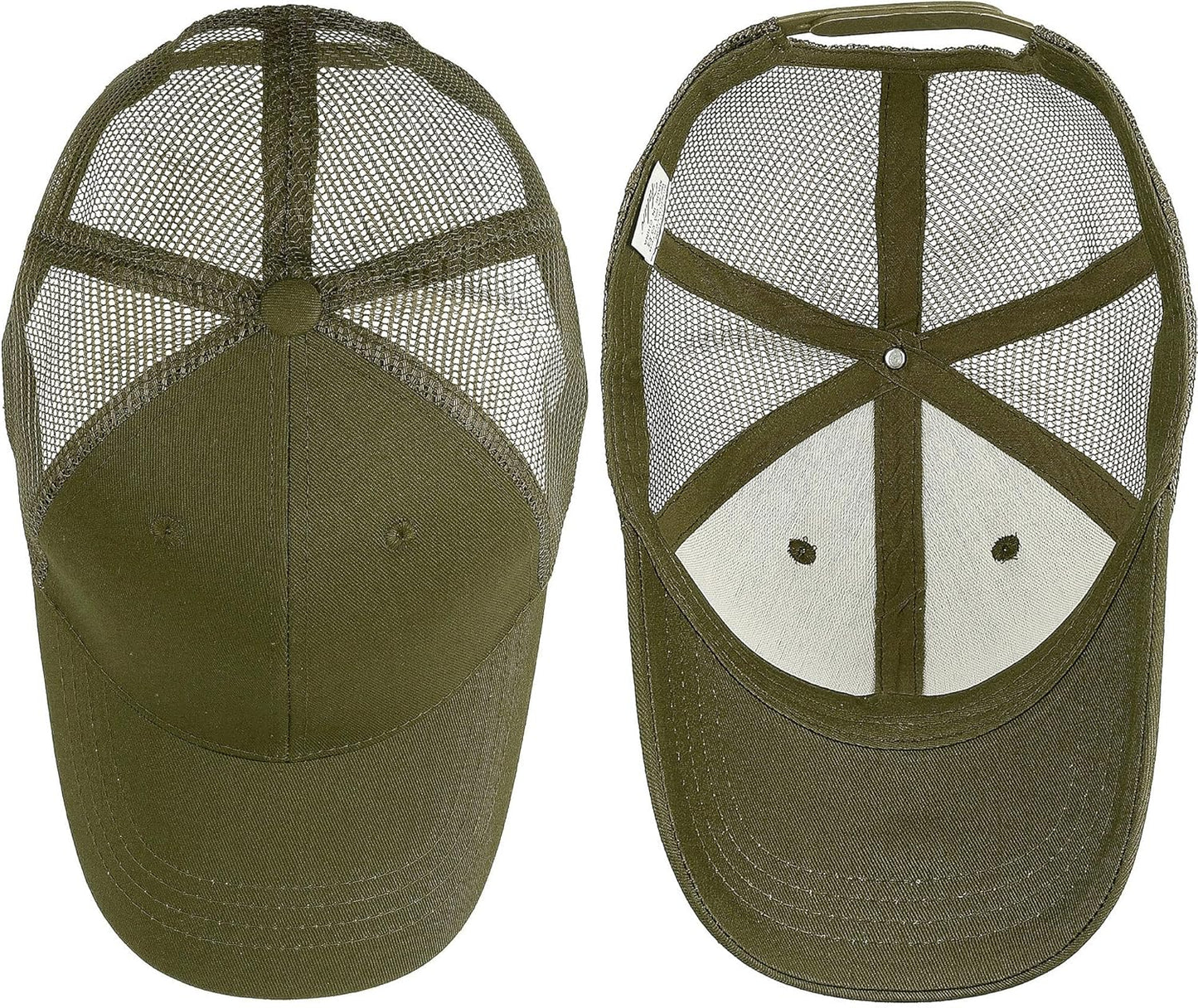 Falari Trucker Hat Baseball Cap Structured Plain Design 6 Panel, Adjustable Size