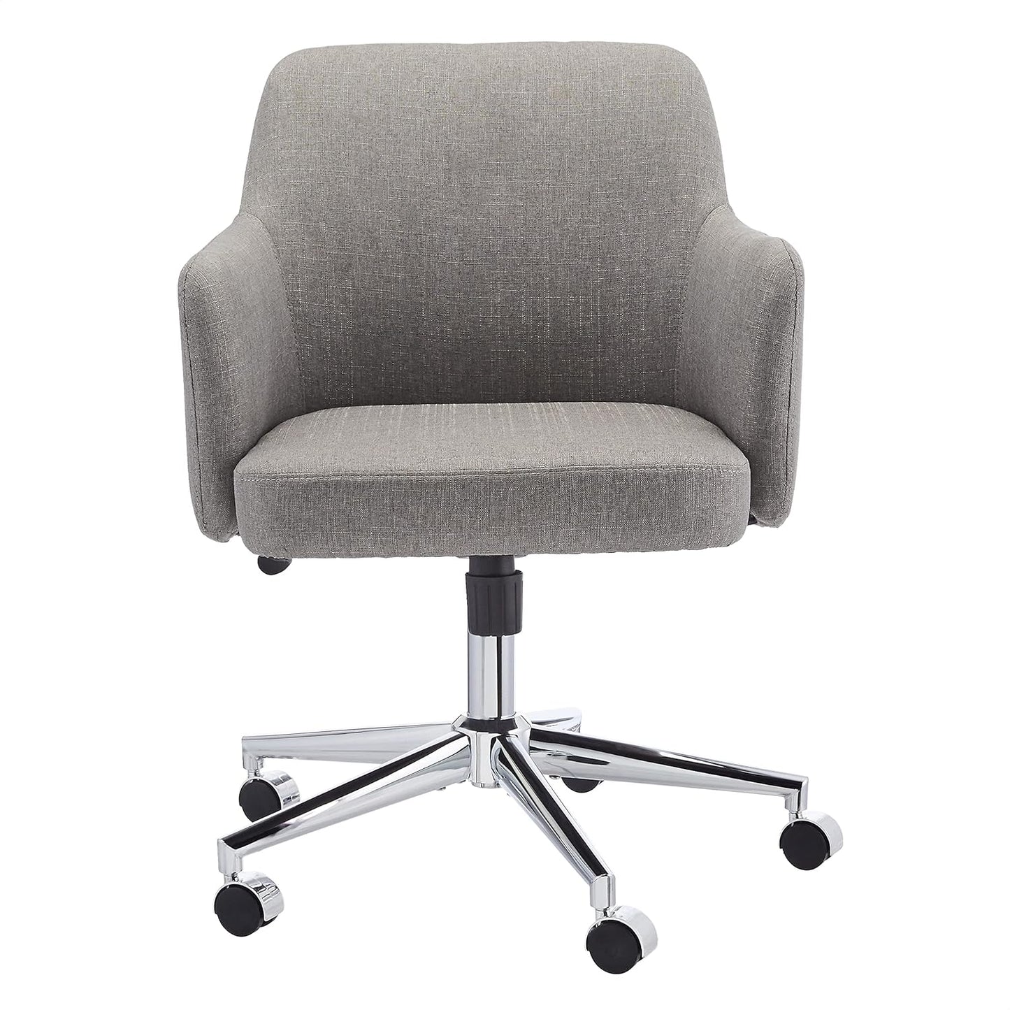Amazon Basics Modern Home Office Desk Chair with Adjustable Height, 360 Degree Swivel, Smooth-Rolling Wheels, High-Density Foam Cushioning, Light Gray