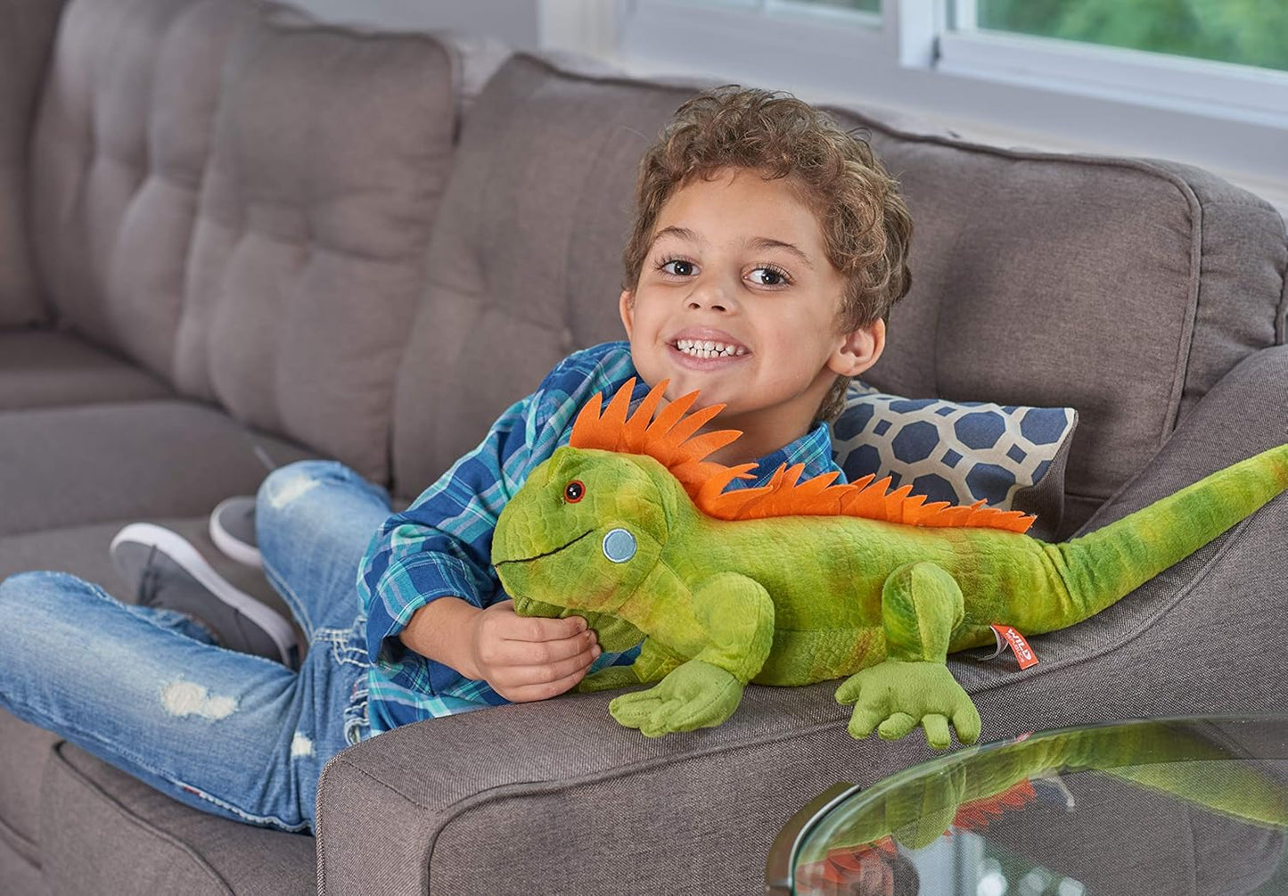 Wild Republic Iguana Plush, Stuffed Animal, Plush Toy, Kids Gifts, Cuddlekins, 15 Inches, Multi (12905)