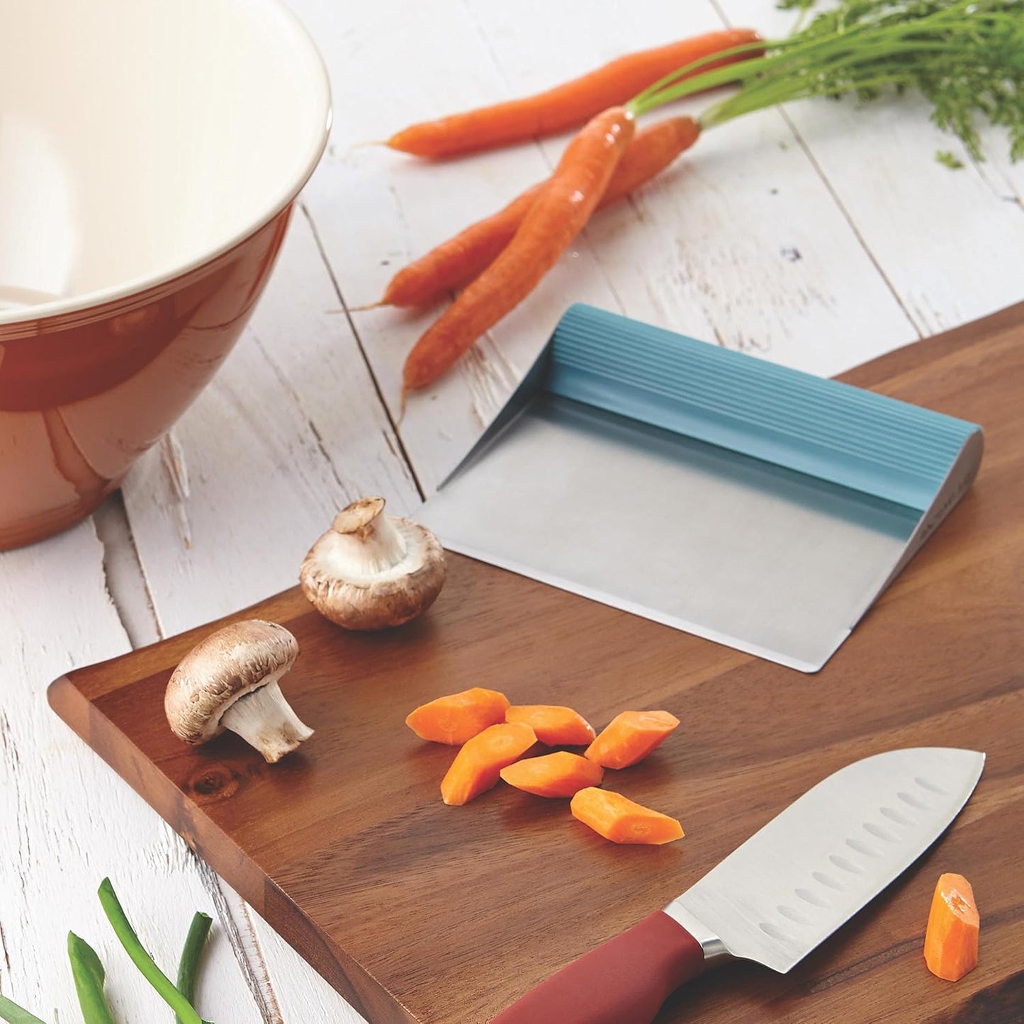 Rachael Ray Cucina Tools & Gadgets Bench Scrape, Agave Blue -