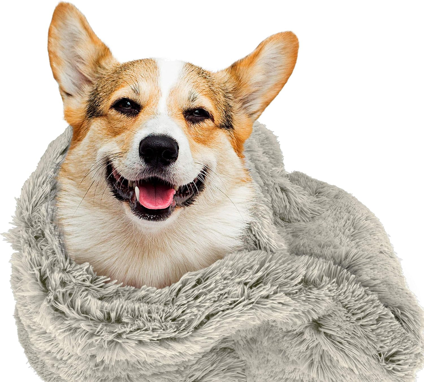The Dog’s Blanket – Faux Fur Dog Blanket, Silver Grey, Large, 28x42