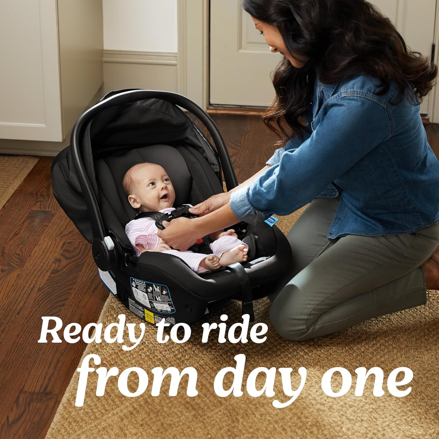 Graco SnugRide SnugFit Infant Car Seat, Baby Car Seat with Anti Rebound Bar for Extra Safety, No-Rethread Harness, LATCH Equipped Carseat, Baby Essentials, Gift for New Parents, Gotham
