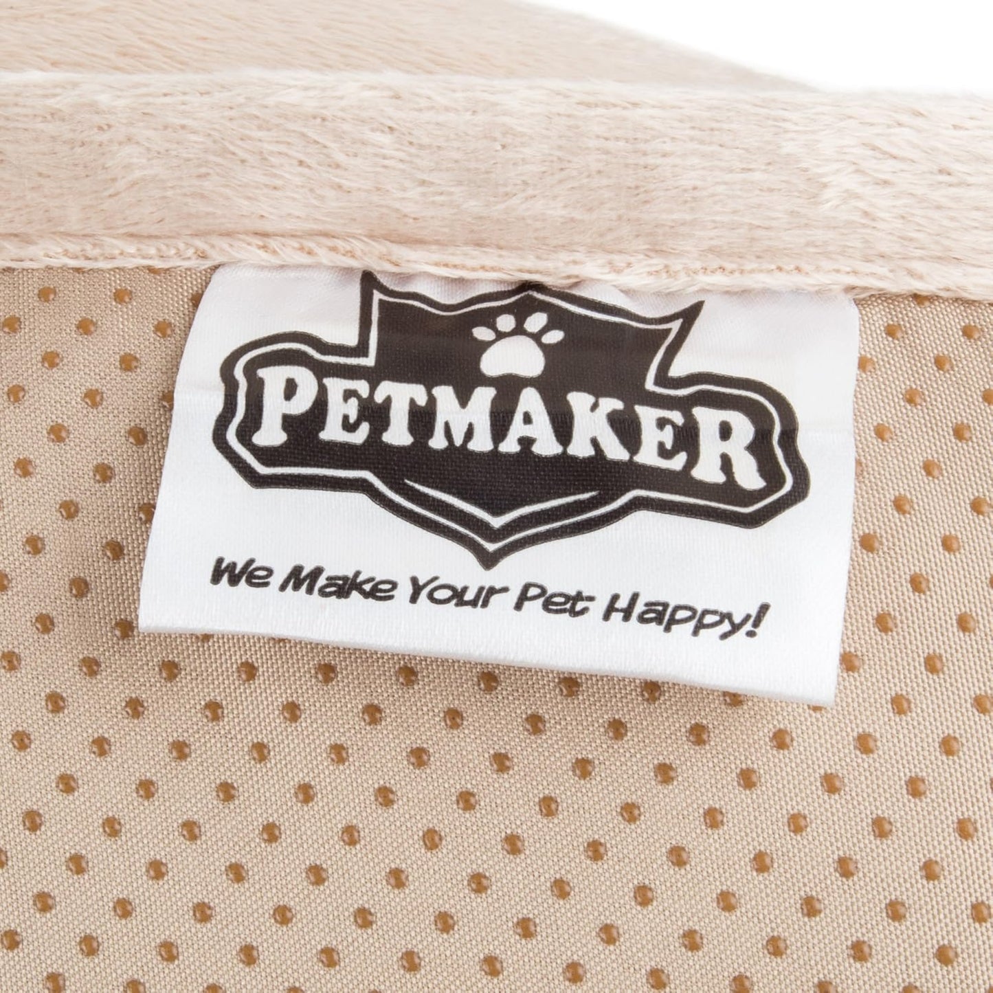 Couch Cover for Dogs – 30x30.5 Pet Furniture Protector with Memory Foam Bolster, Quilted Fabric, Non-Slip Water-Resistant Base by PETMAKER (Beige)