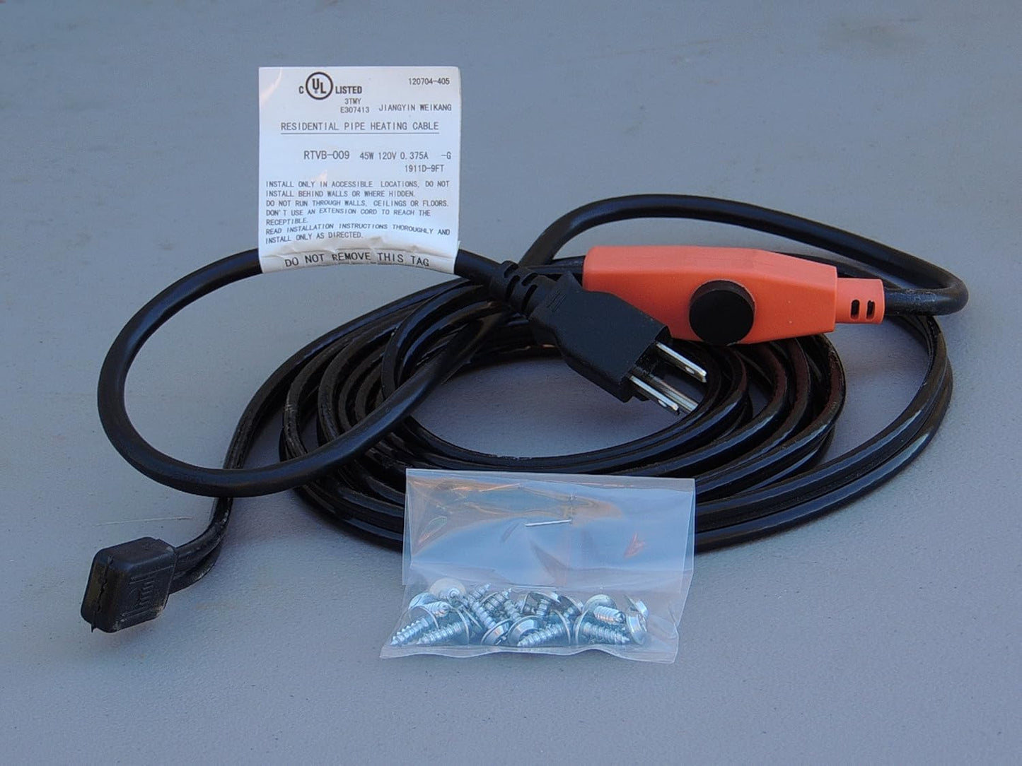 Easy Clean Water Bowl 9' Heat Cable (Bowl Not Included)