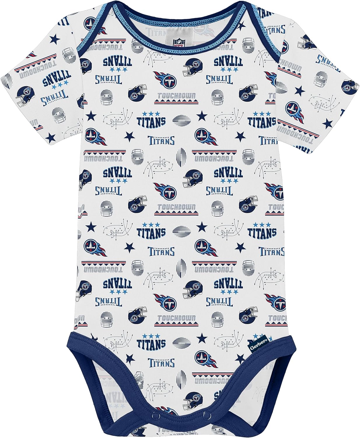 Gerber NFL Unisex-Baby NFL Team 3 Pack Short Sleeve Onesie Bodysuit