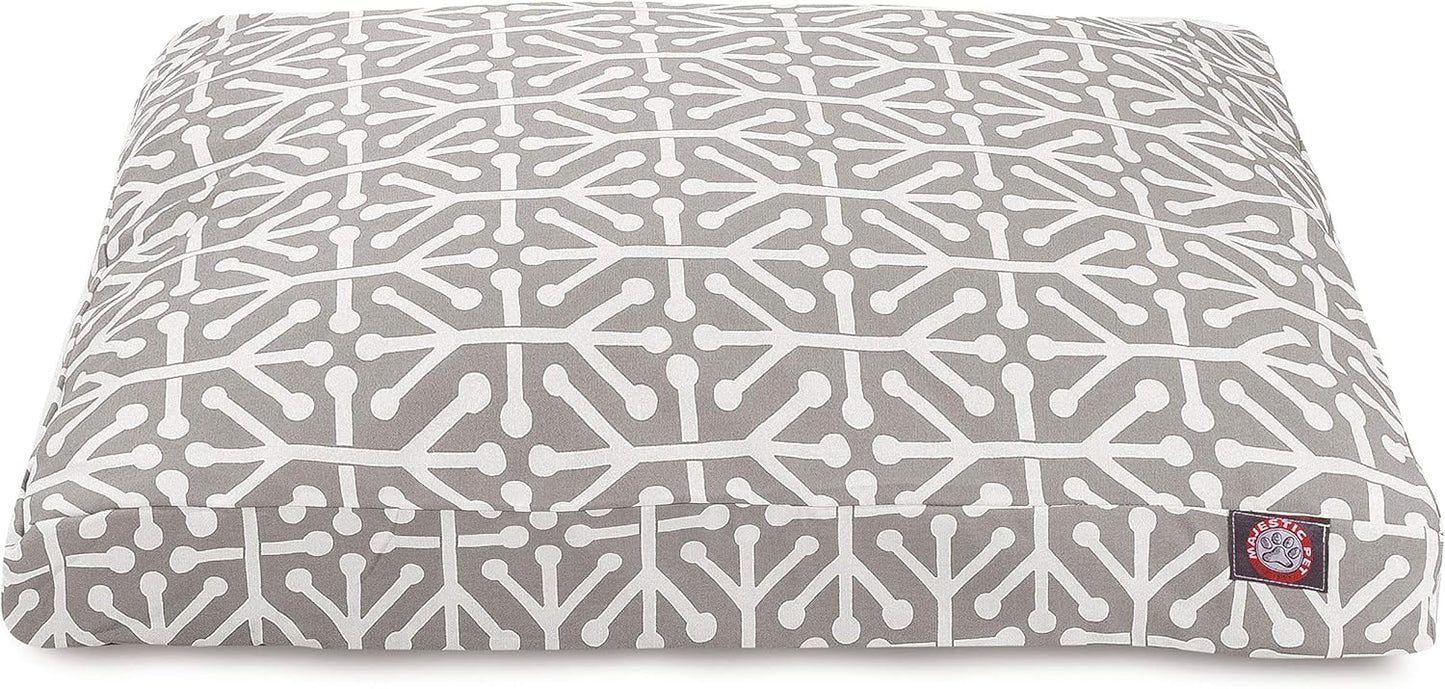 Gray Aruba Small Rectangle Indoor Outdoor Pet Dog Bed With Removable Washable Cover By Majestic Pet Products