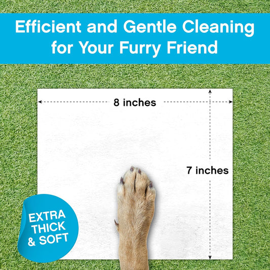 NonScents Dog Grooming Wipes - 75 Deodorizing & Cleaning Dog Wipes - Pet Wipes for Dogs - Fragrance-Free Doggy Wipes for Paws, Butt, Body - Unscented Dog Wipes for Quick Baths