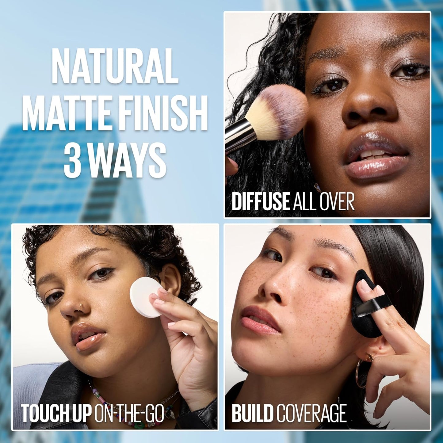 Maybelline Fit Me Matte + Poreless Pressed Face Powder Makeup & Setting Powder, Coconut, 1 Count