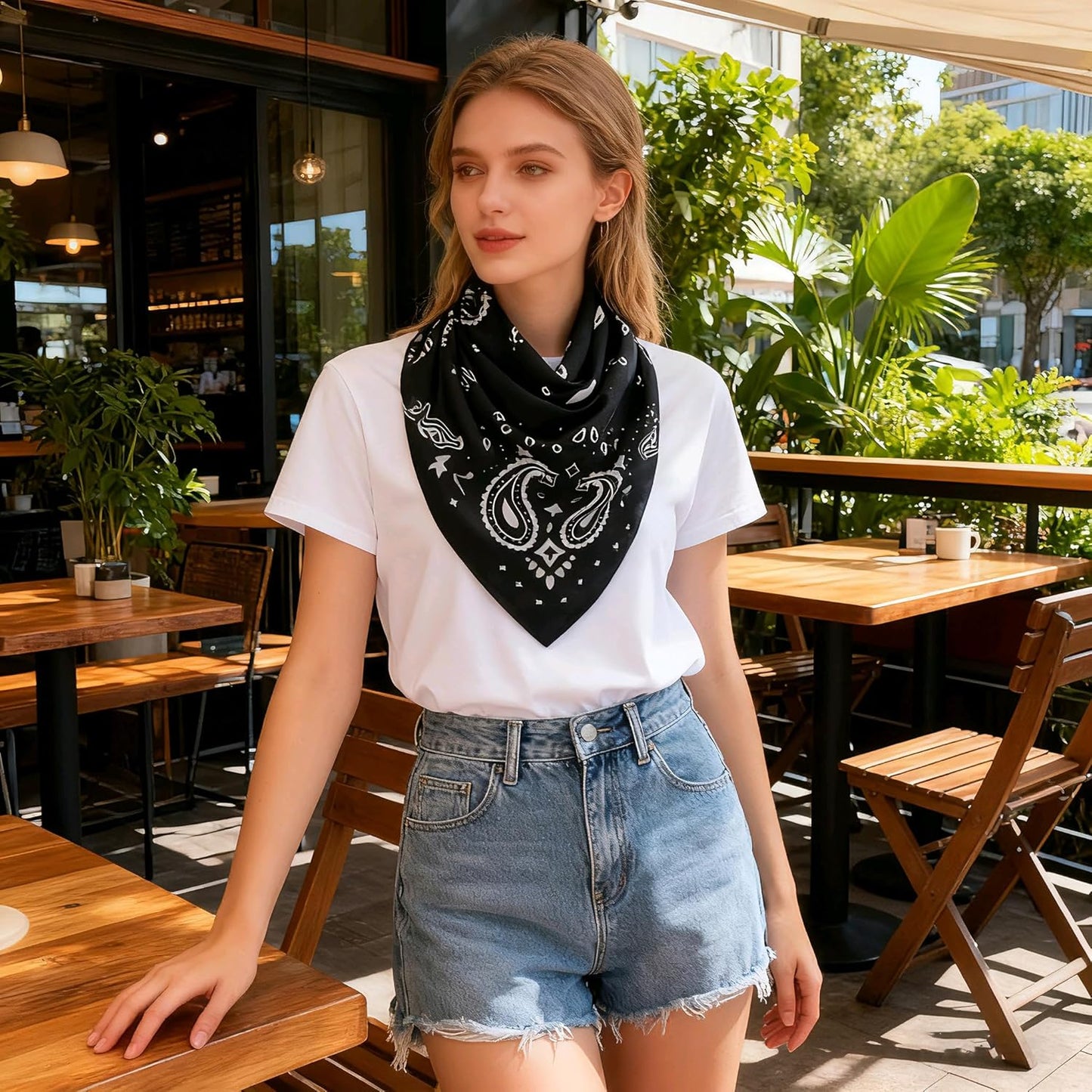 35" Head Scarf Large Square Scarf Like Cotton Hairscarf Fashion Scarves Bandana Night Sleeping Wraps for Women B01