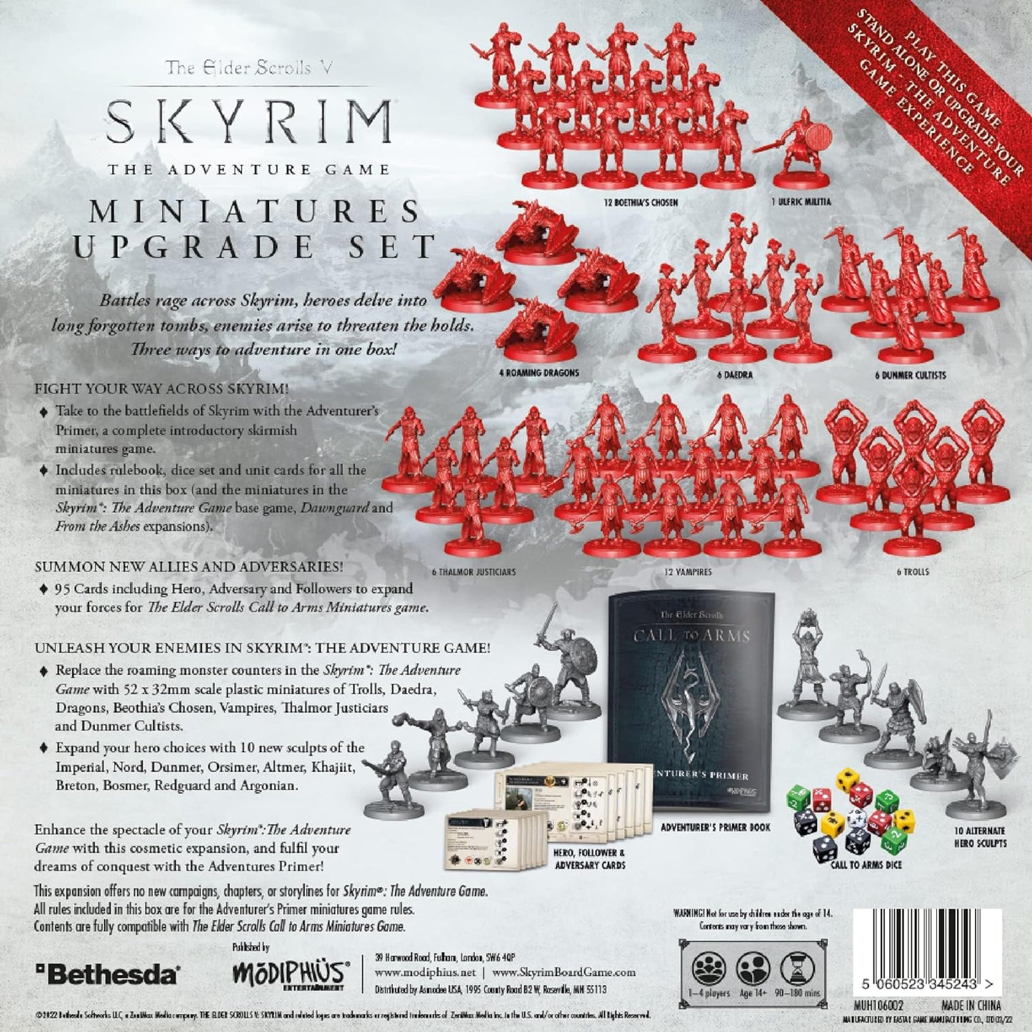 Modiphius The Elder Scrolls V: Skyrim The Adventure Game Miniatures Upgrade Set - Dungeon Crawling Strategy with Tabletop Miniatures for Kids & Adults, Ages 14+,1-4 Players, 60-120 Minute Playtime