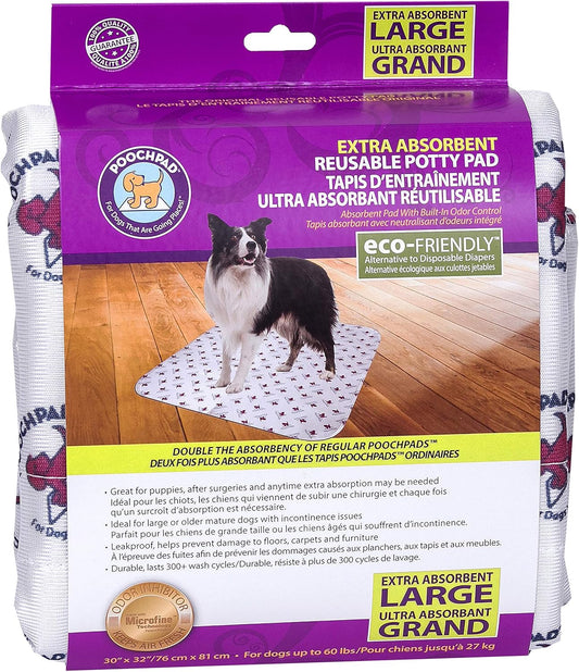 PoochPad Extra Absorbent Washable, Reusable Potty Pad for Dogs (Large) - Unmatched Odor Control, Leakproof Puppy Training Pee Pad