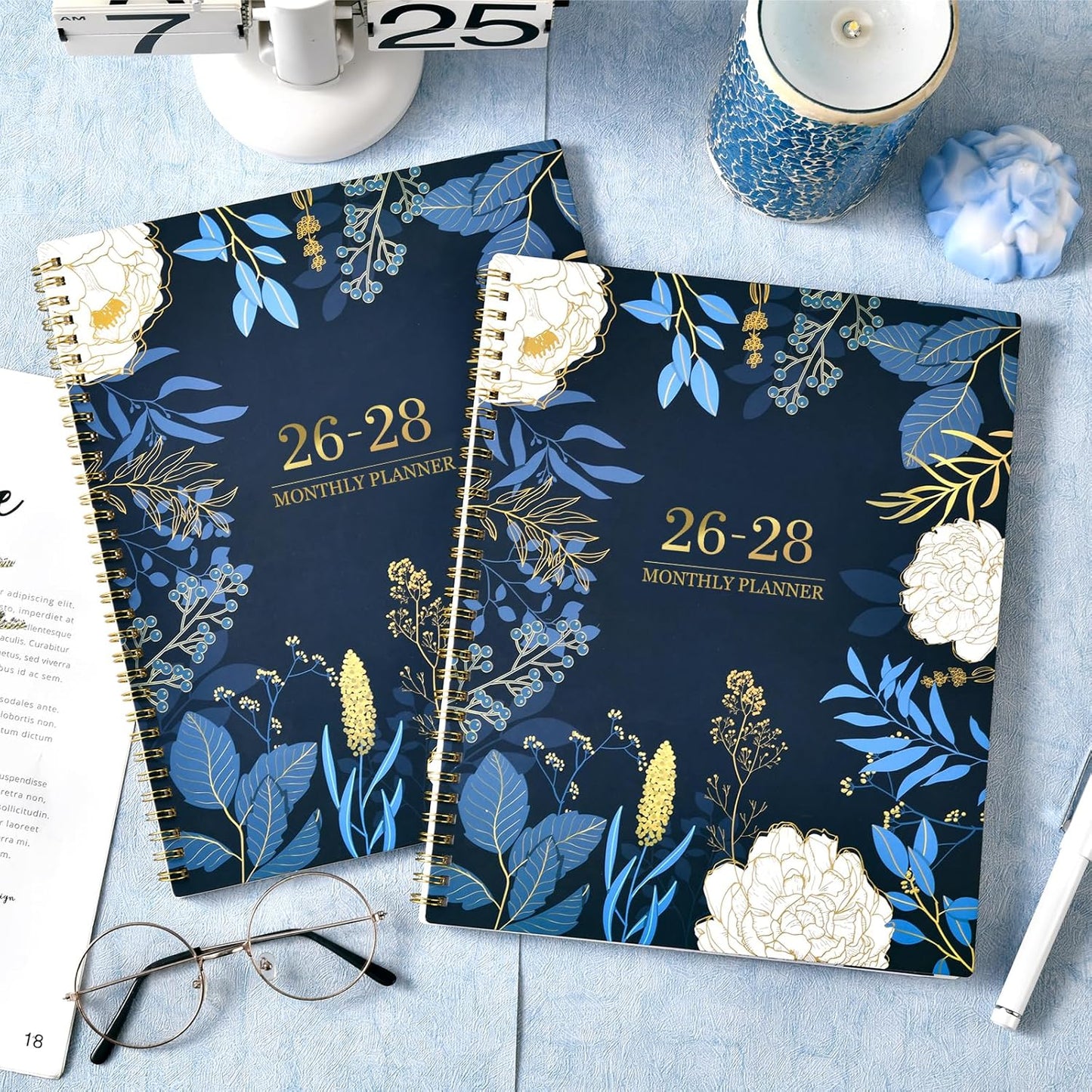 2026-2028 Monthly Planner - 2 Year Monthly Planner/Calendar 2026-2028, July 2026 - June 2028, 11" x 9", 24 Monthly Planner with Tabs, Back Pocket, Holidays, Twin-Wire Binding, Note Pages