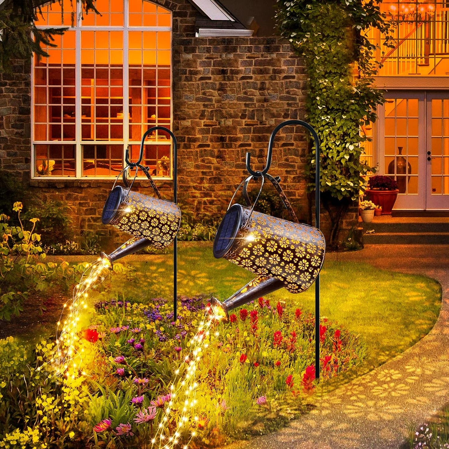 Solar Watering Can with Lights,Solar Outdoor Garden Decor Waterproof Large Hanging Lantern Landscape Lights Outside Decorations for Yard Clearance Porch Patio Pathway Gardening Gift