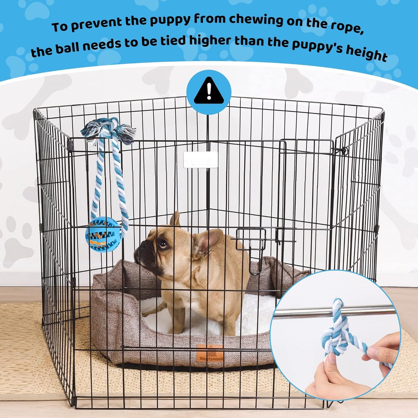 Interactive Dog Toys, Crate Training Aids for Puppies, Reduce Stress Anxiety Peanut Butter Dog Food Treat Dispenser Toys