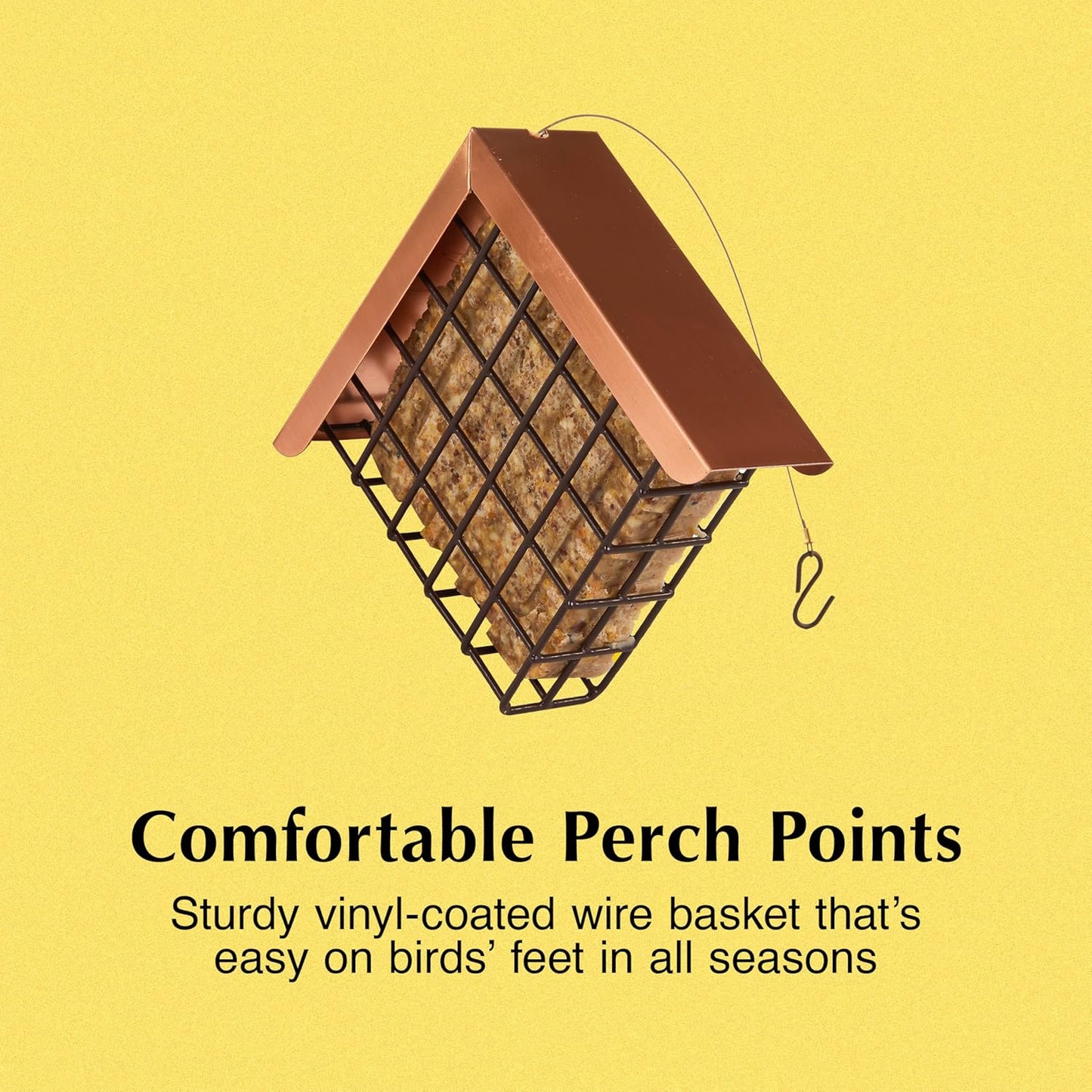 C&S Hanging Suet Basket w/Roof 14.4 Ounces