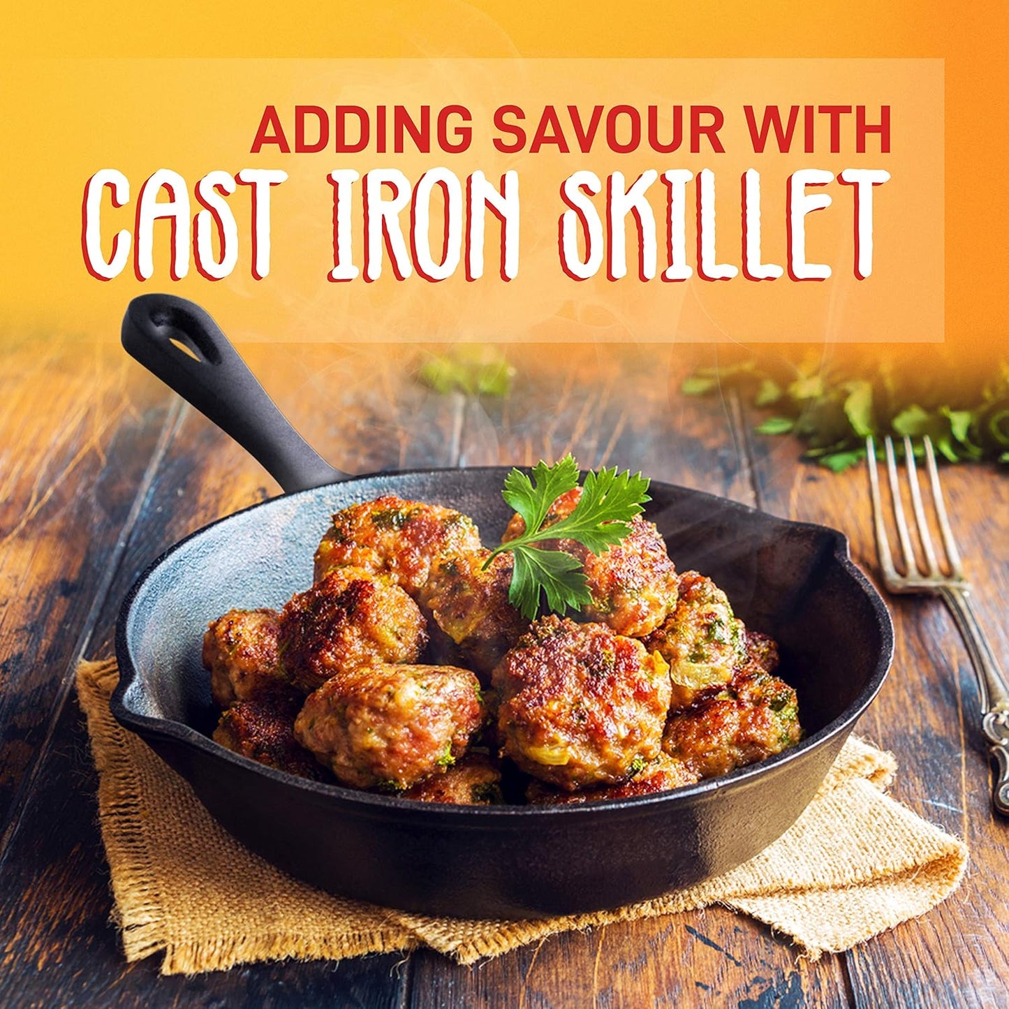 NutriChef 3pc Cast Iron Skillets - Pre-Seasoned Cast Iron Cookware with Drip Spout, Silicone Handles, For All Cooktops