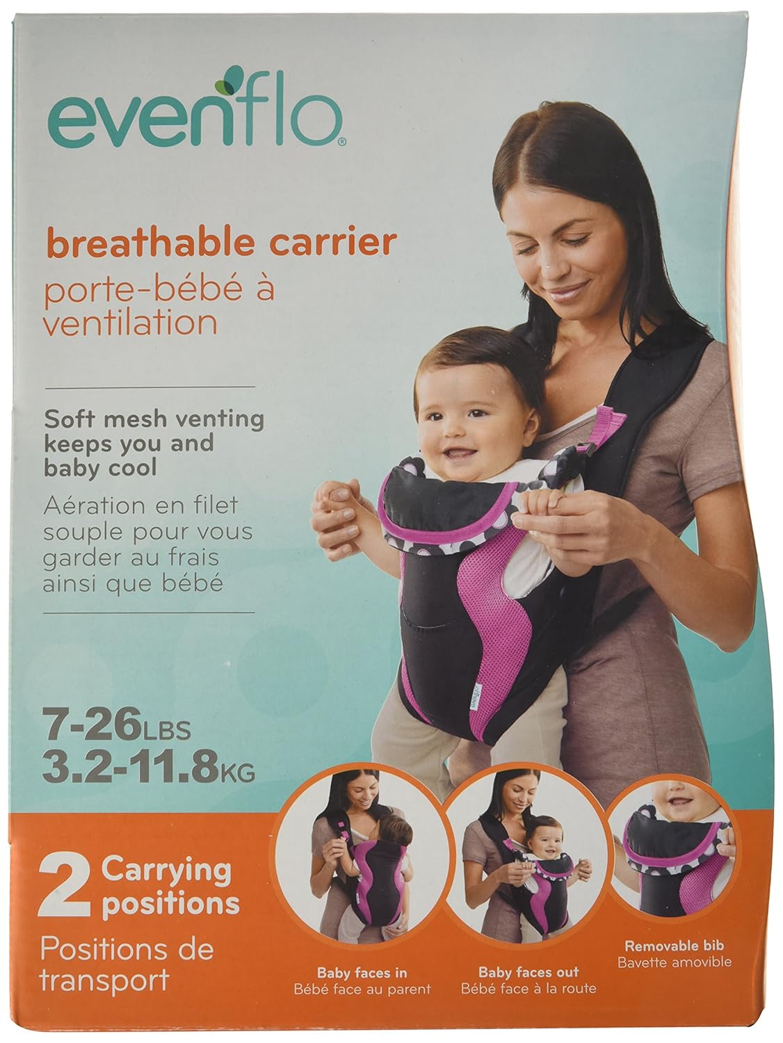 Evenflo Breathable Infant Soft Carrier (Marianna Pink)