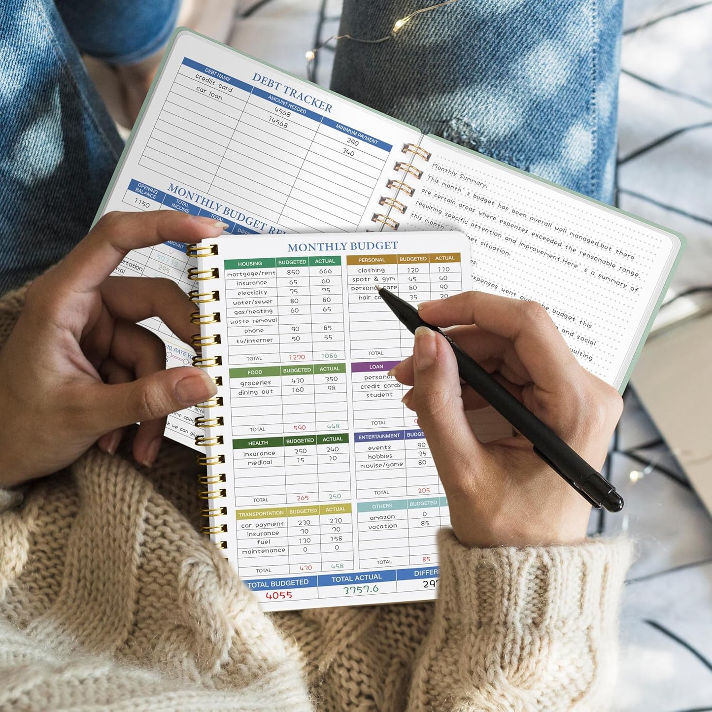 Budget Planner - Monthly Financial Planner Organizer with Expense Budget Book/Expense Tracker Notebook/Accounting Book to Manage Your Money Effectively, Start Anytime, A5(5.8" * 8.2") Green