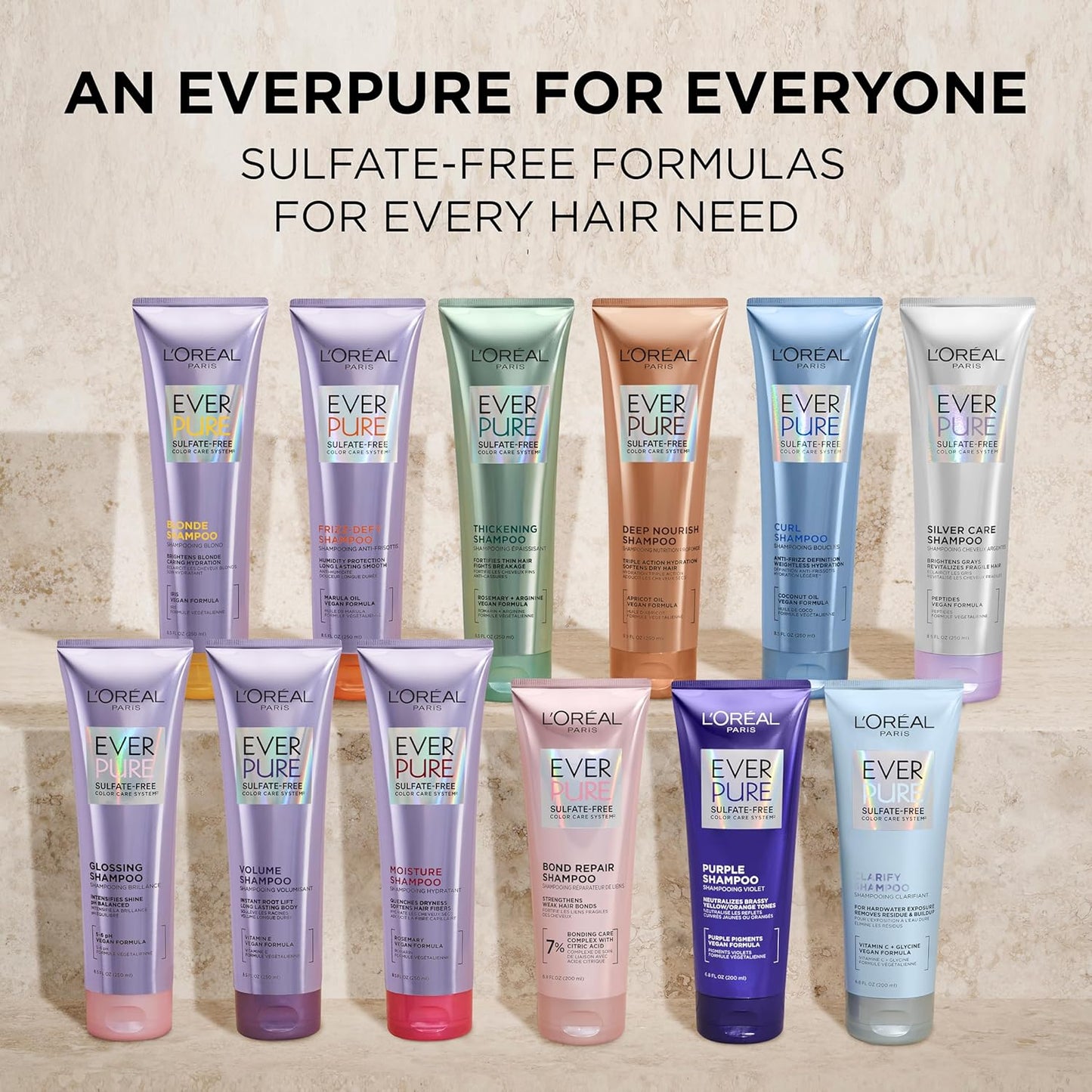 L'Oreal Paris 21-in-1 Leave In Conditioner Spray, Sulfate Free, Vegan, EverPure 6.8 fl oz