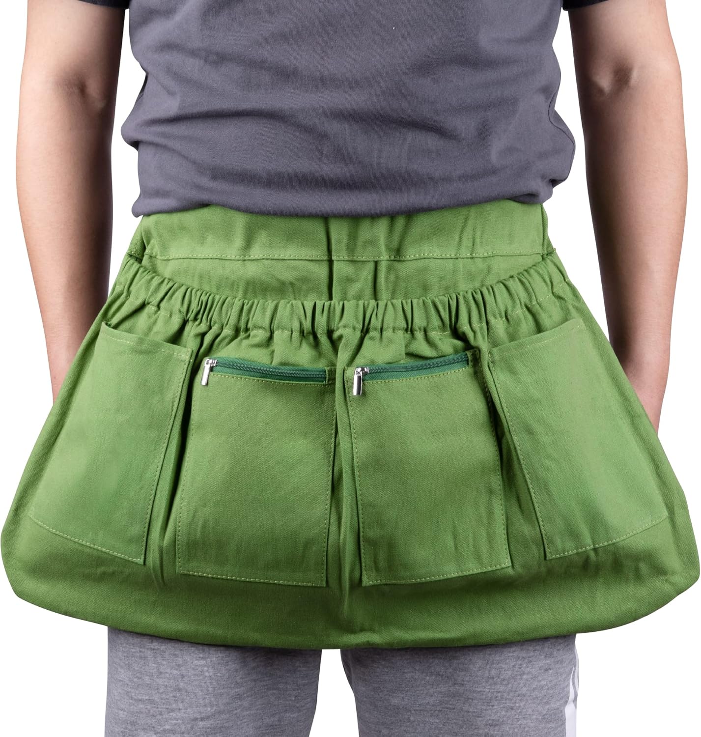 codree Harvest Apron for Garden Vegetable-Adjustable Harvest Picking Apron with 4 Pockets for Gardeners Pick Fruit Weeding