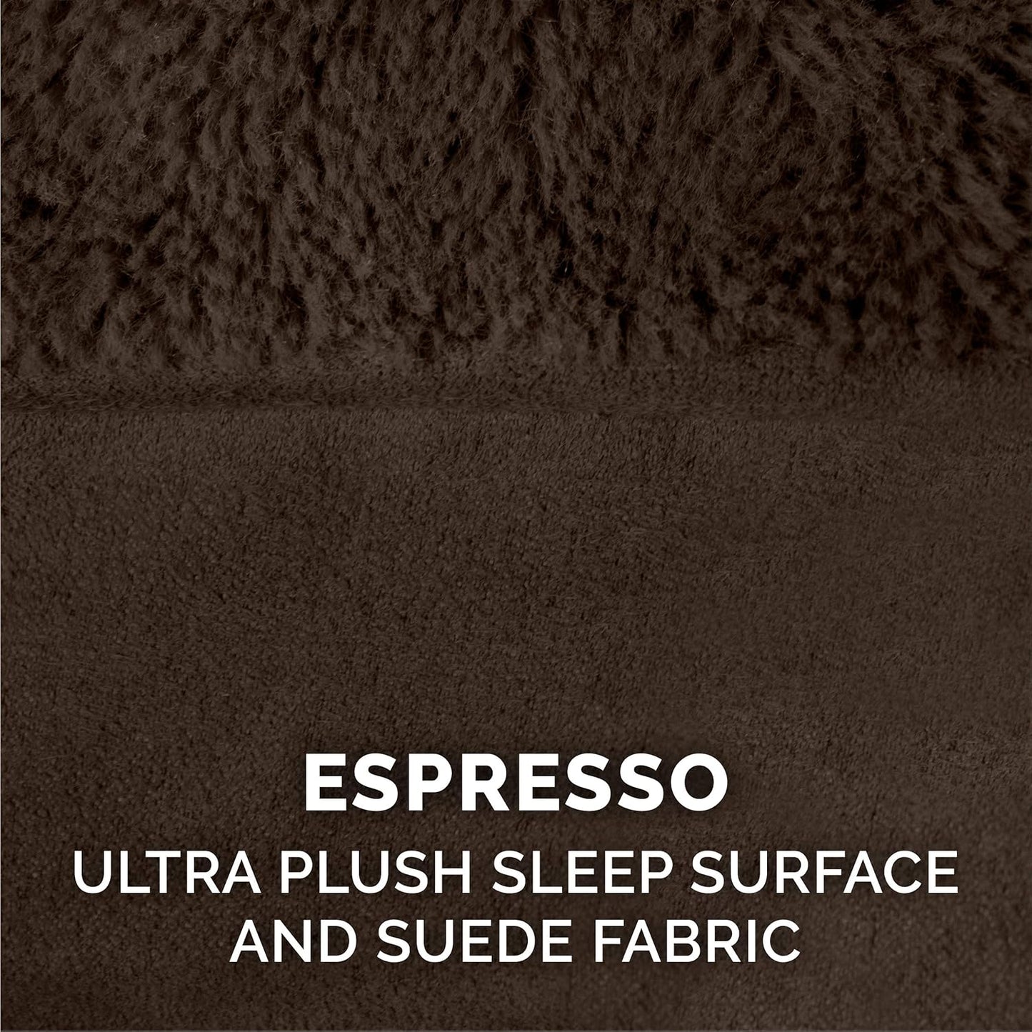 Furhaven Replacement Dog Bed Cover Plush & Suede Sofa-Style, Machine Washable - Espresso, Jumbo (X-Large)