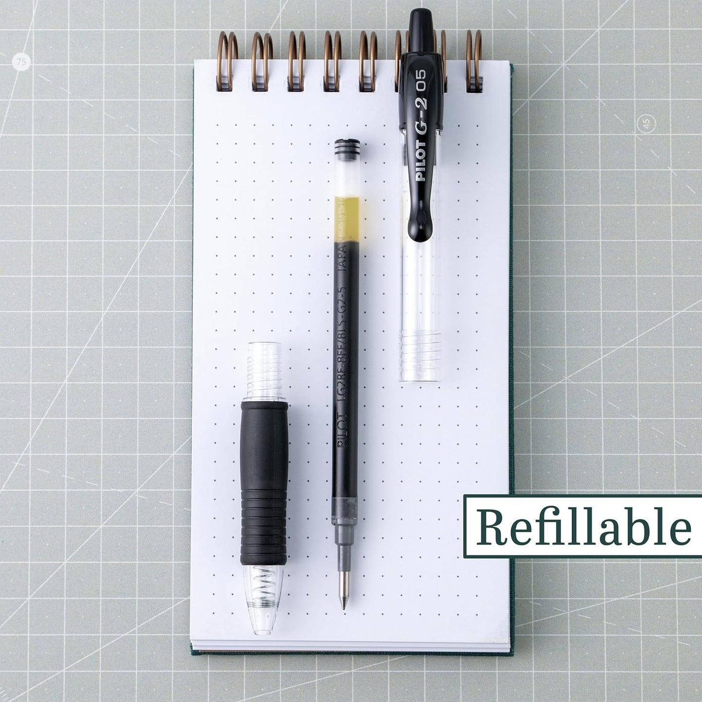 PILOT G2 Premium Refillable and Retractable Rolling Ball Gel Pens, Extra Fine Point, Black Ink, 12-Pack (31002)